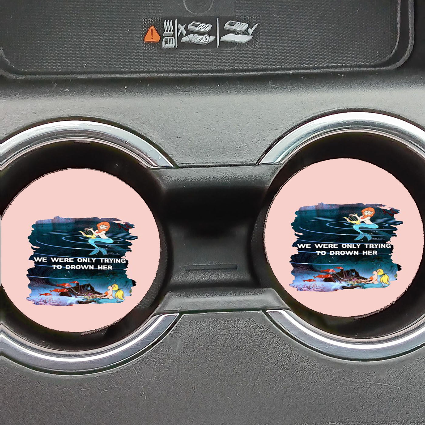 Peter Pan Mermaid Neverland Book Car Coasters