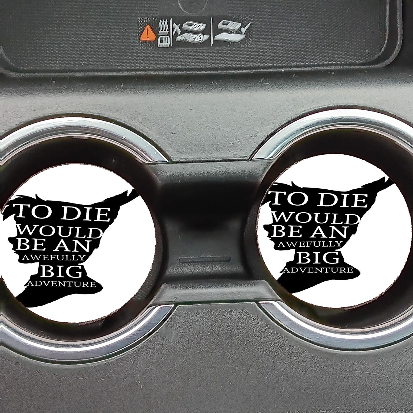 Peter Pan Quote Silhouette Big Adventure Car Coasters