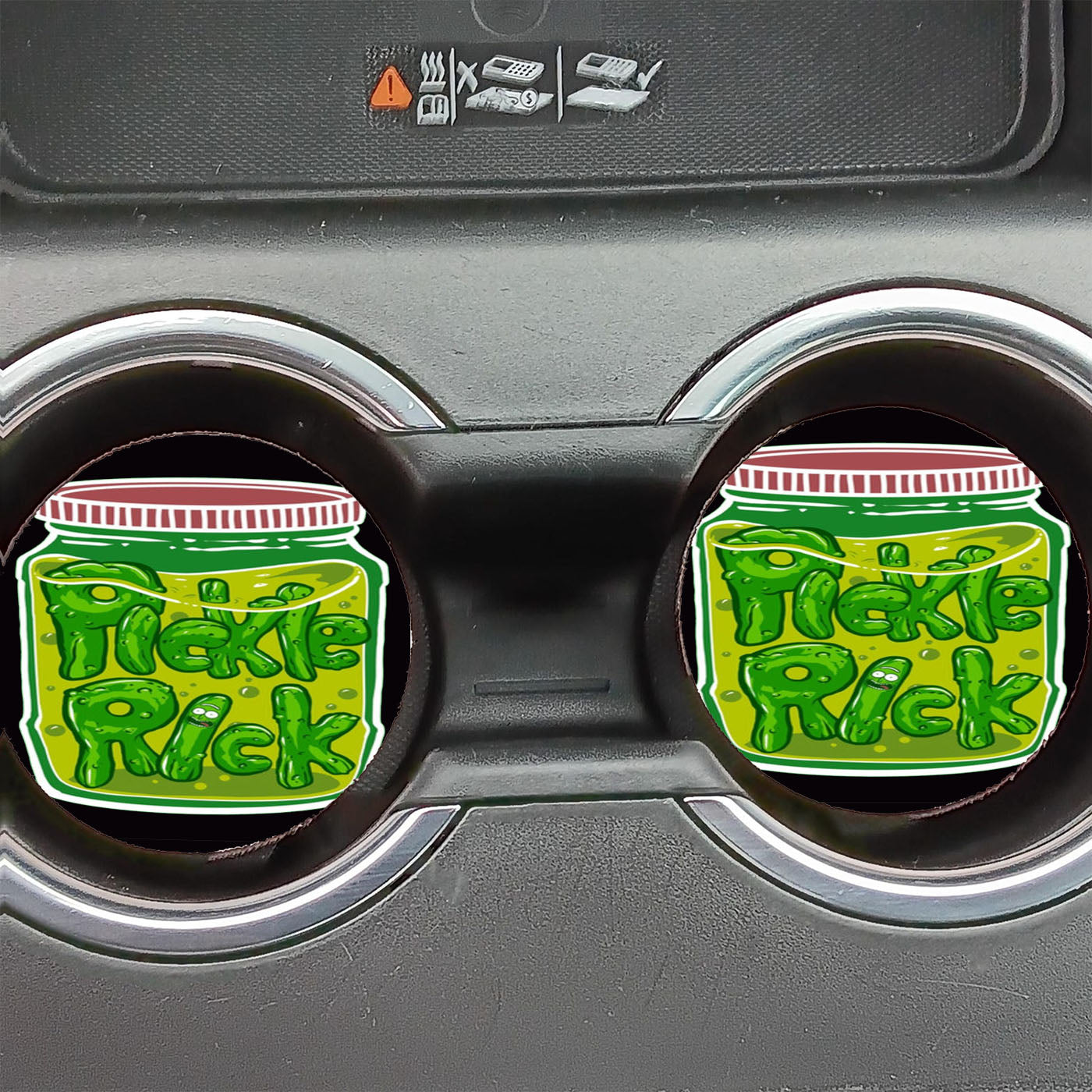 Pickle Rick Car Coasters