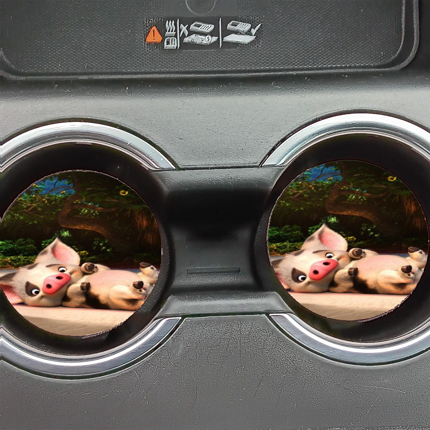 Pig Moana Car Coasters