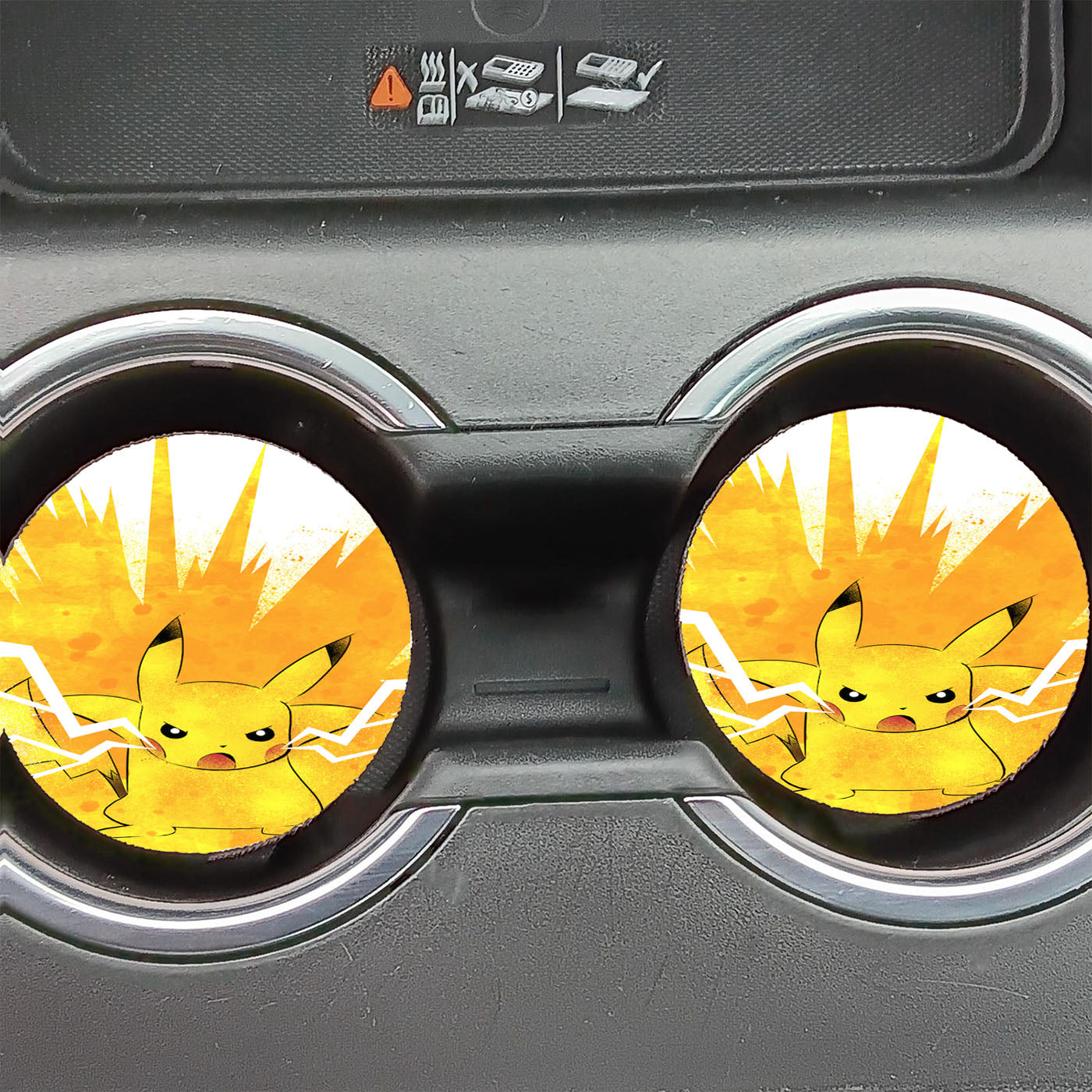 Pikachu 1000 Volt Car Coasters