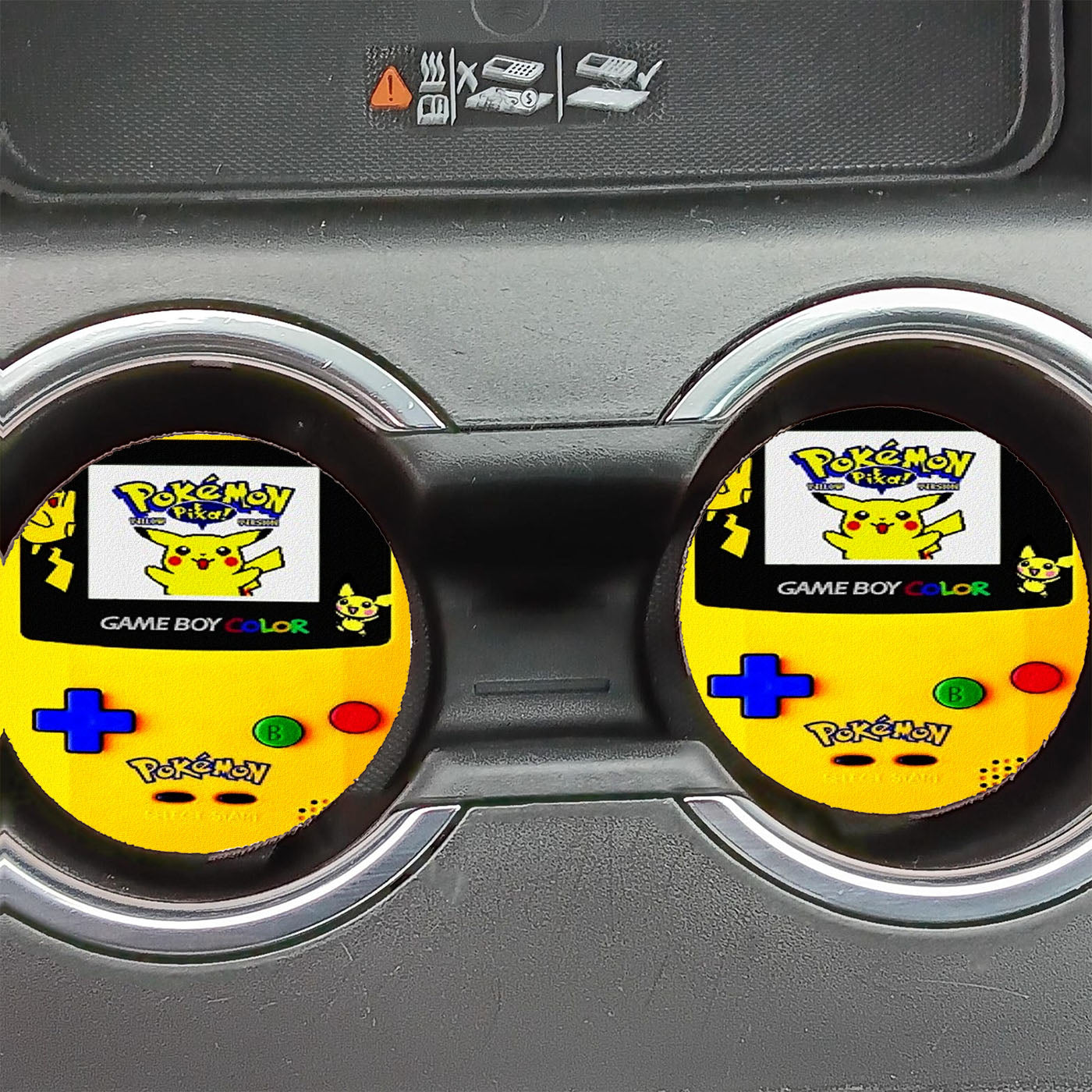 Pikachu Gameboy Texture Car Coasters