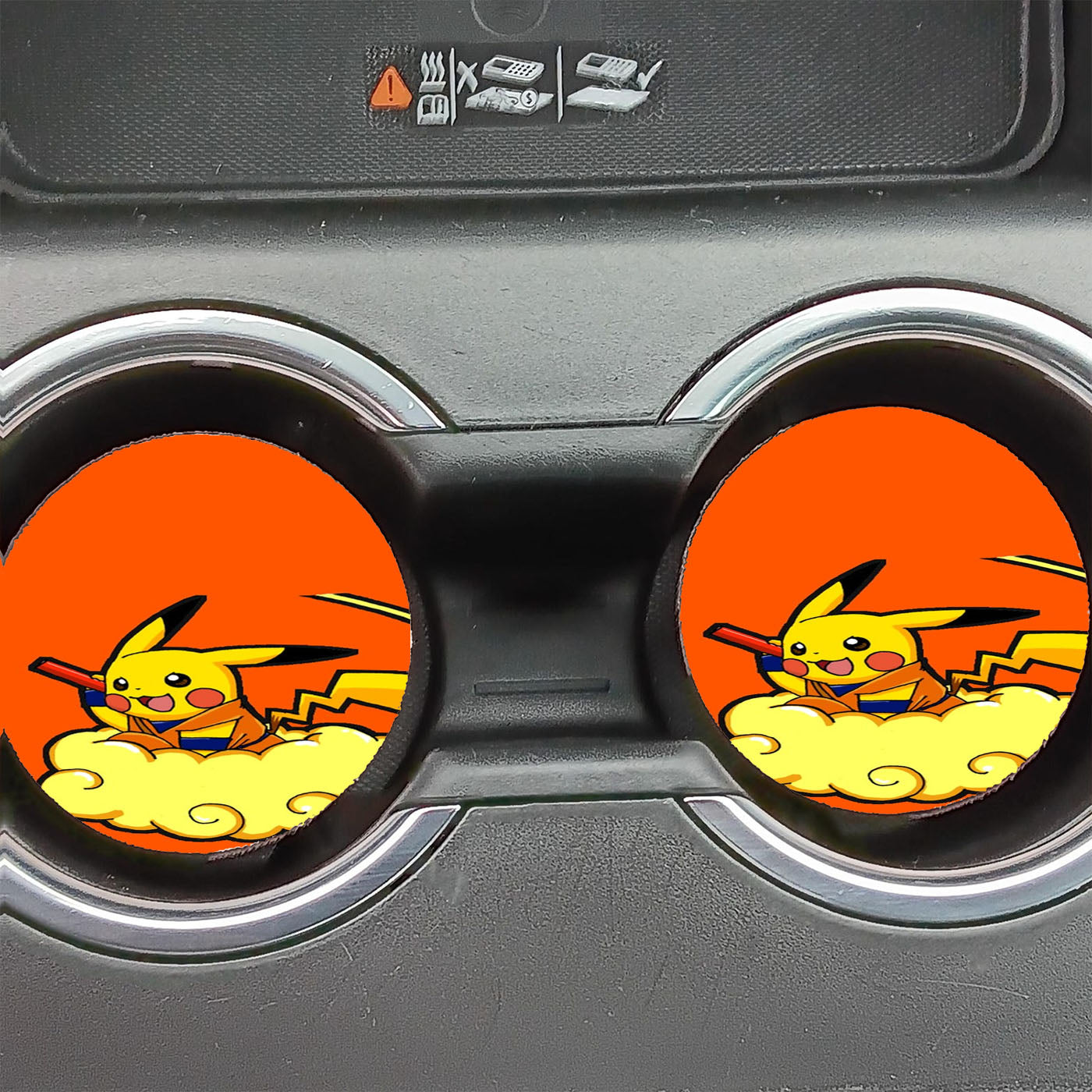Pikachu Goku Dragon Ball Car Coasters