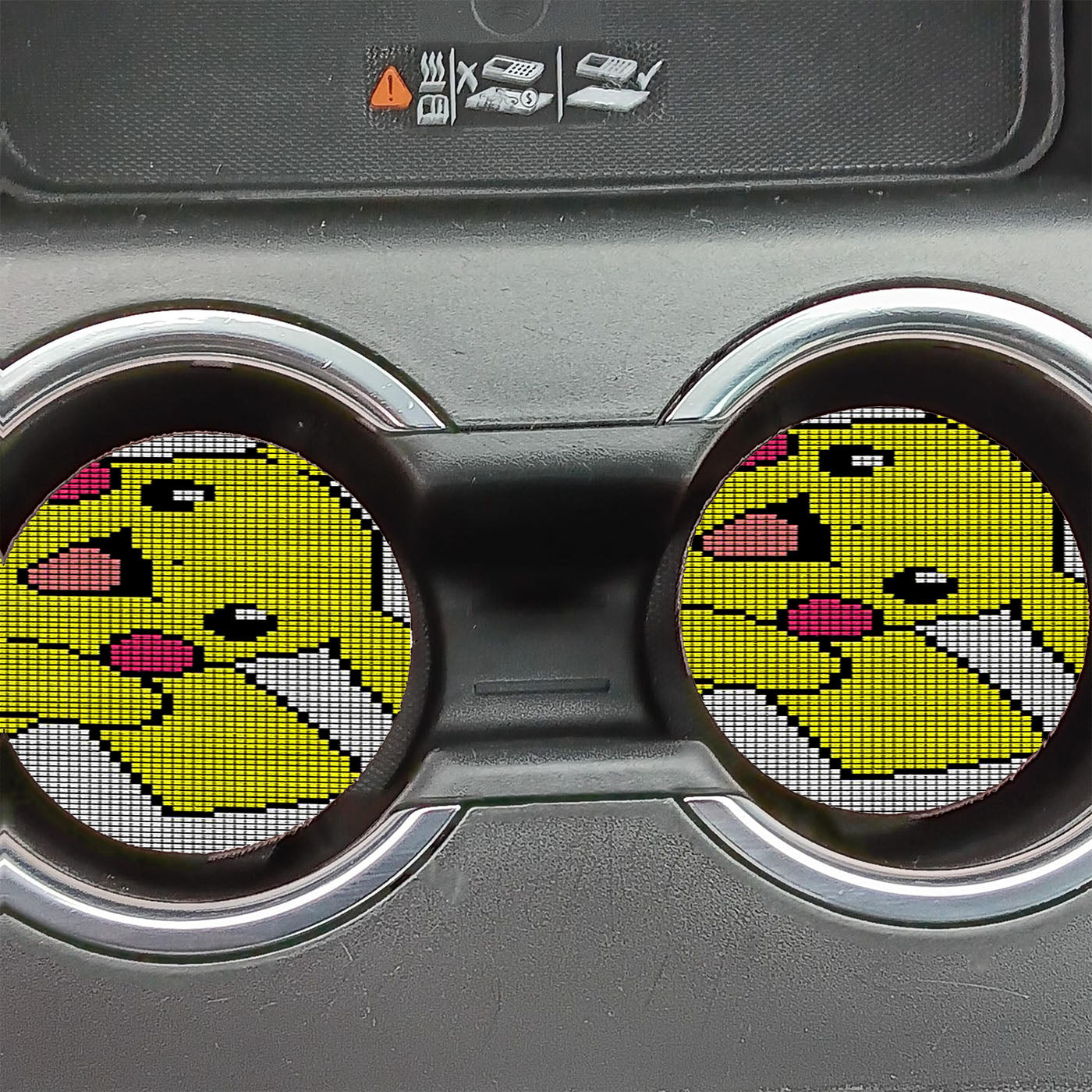 Pikachu Mosaic Square Car Coasters
