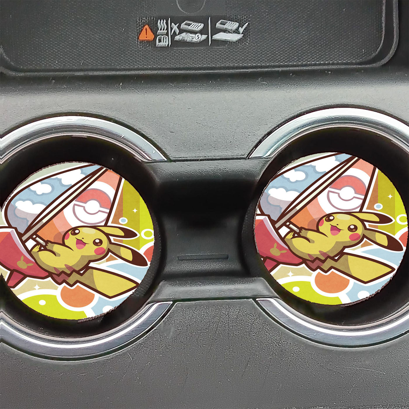 Pikachu On A Boat Car Coasters