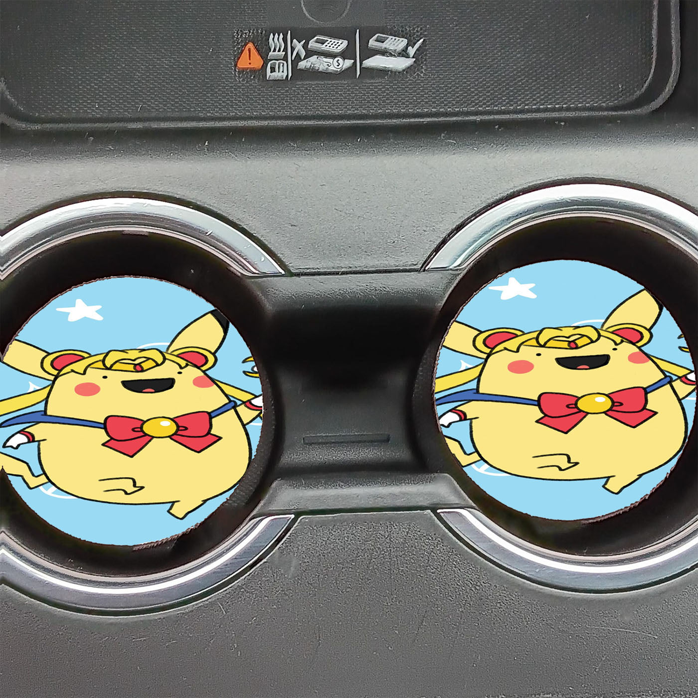 Pikachu Sailor Moon Car Coasters