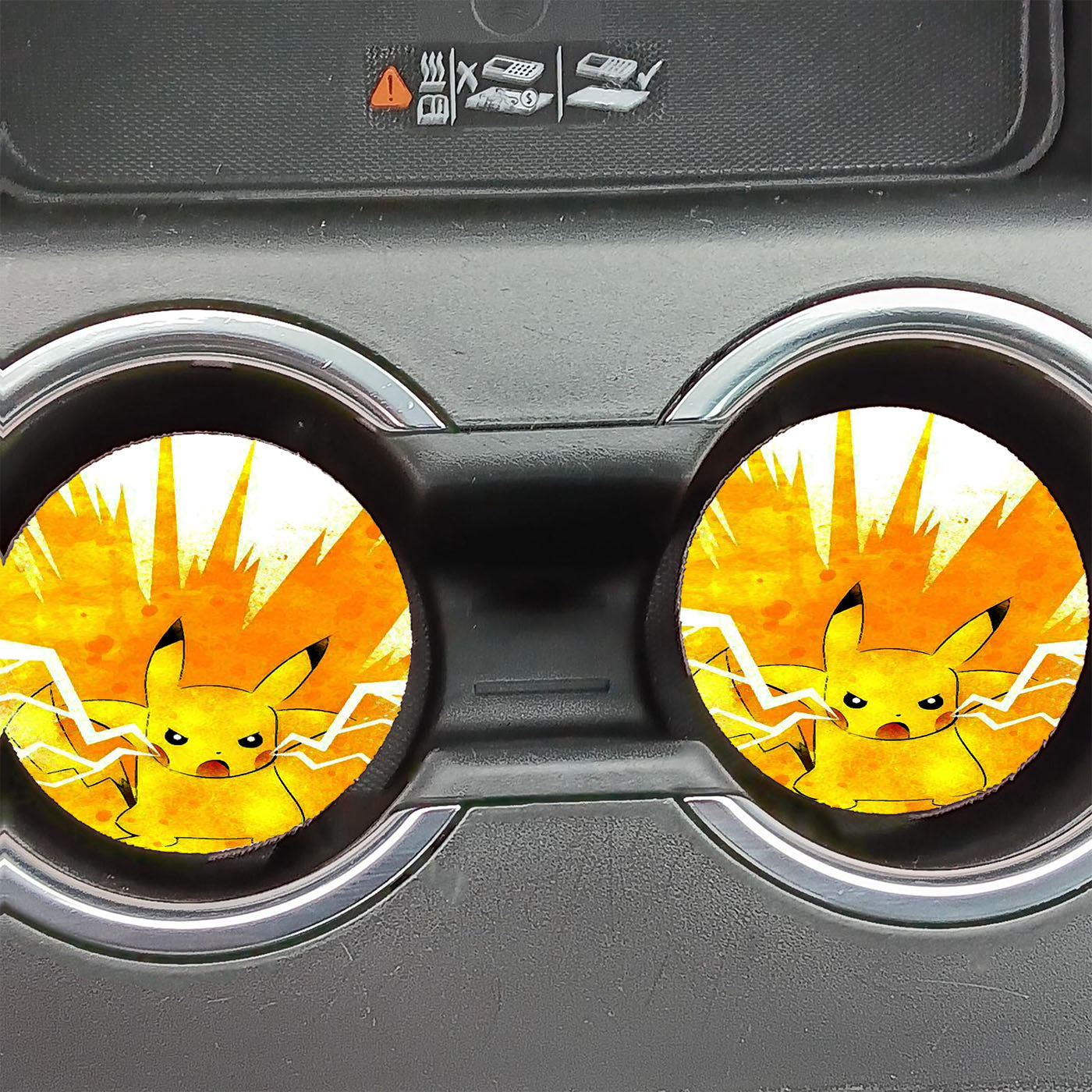Pikachu Storm Drawing Car Coasters