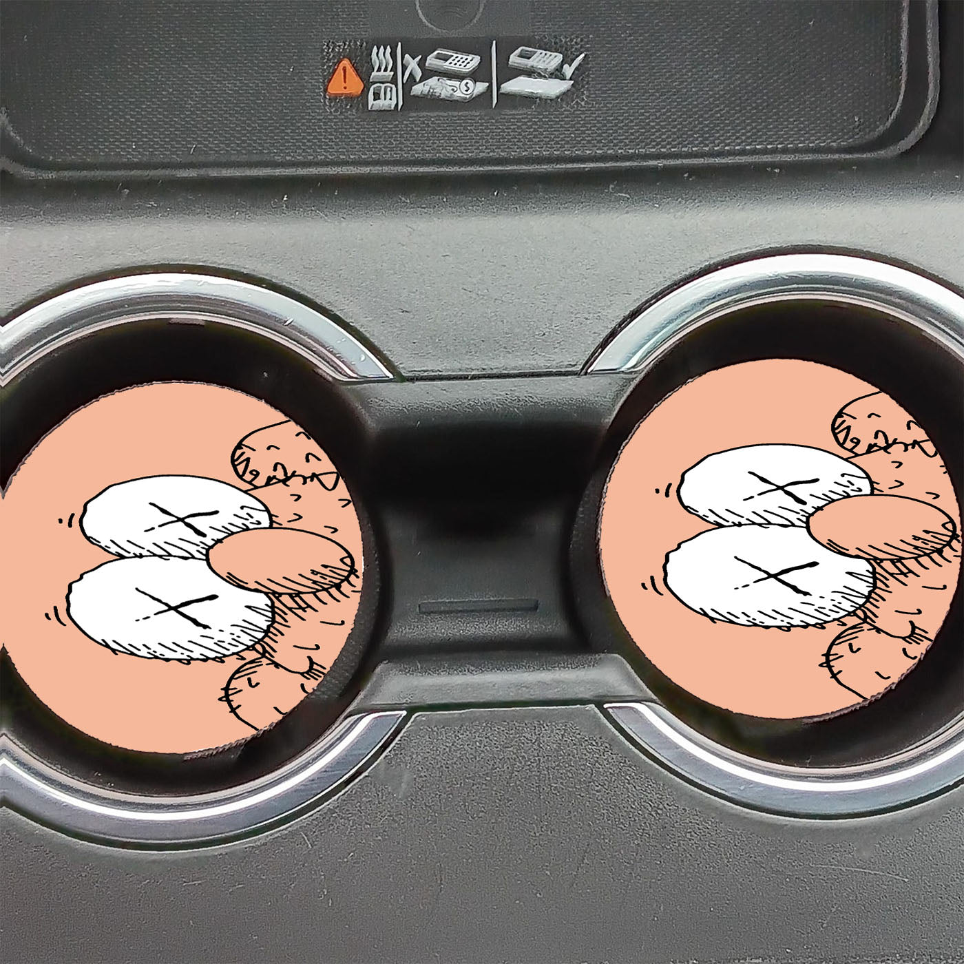 Pink Sesame Street Kaws Car Coasters