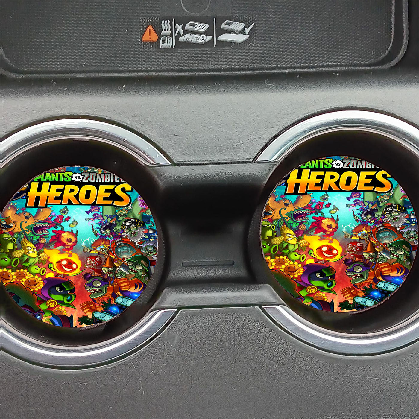 Plants Vs Zombies Heroes Cover Comic Car Coasters