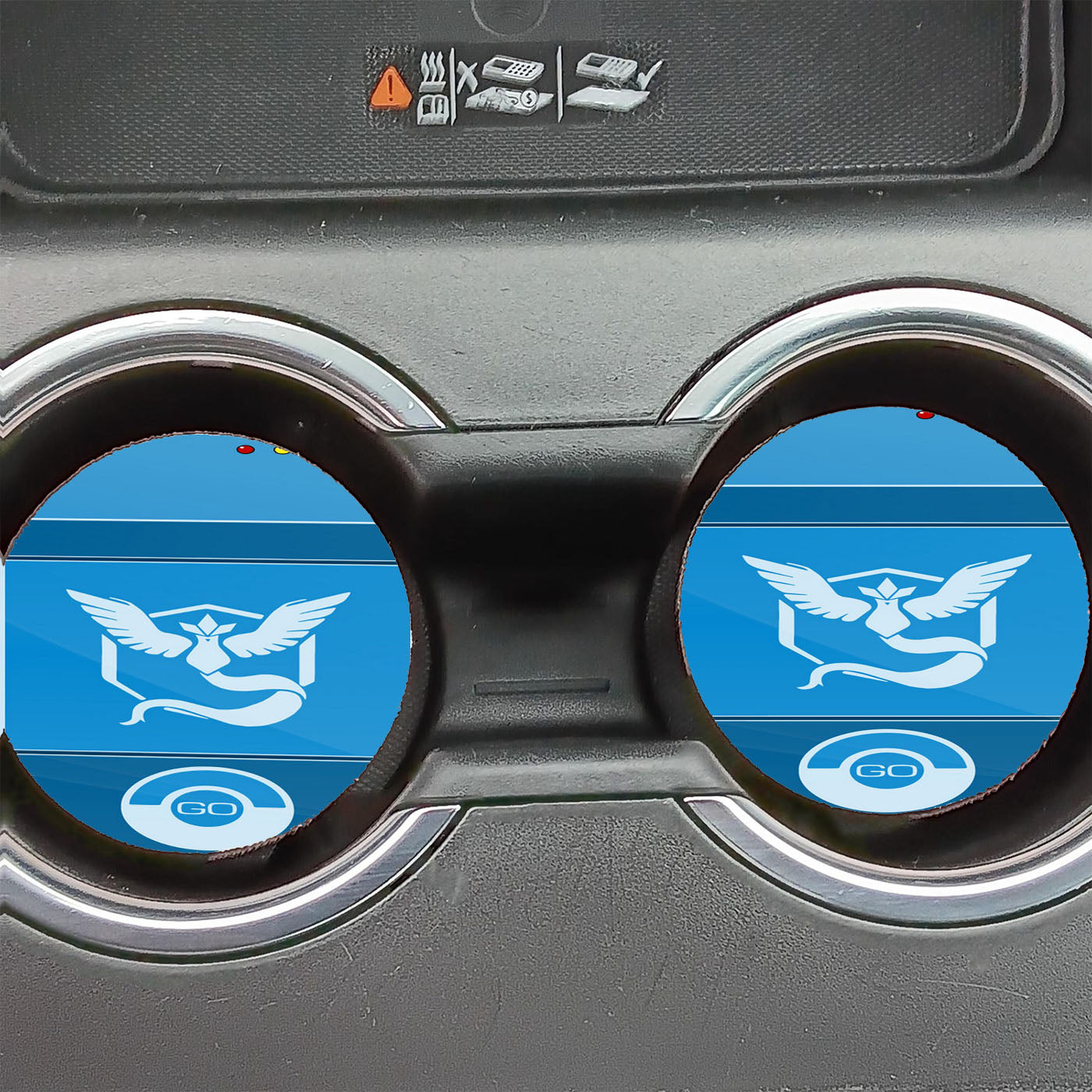Pokedex Blue Team Mystic Car Coasters