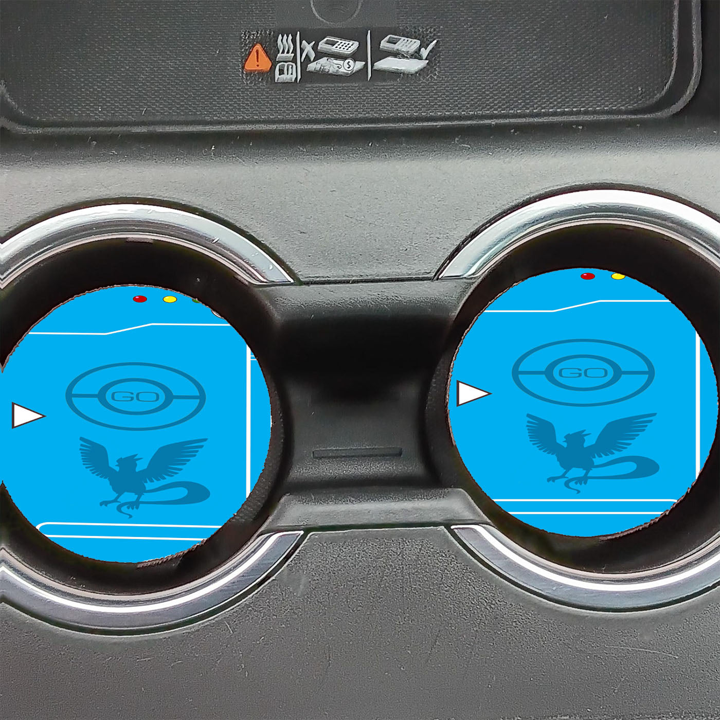 Pokedex Blue Team Mystic 2 Car Coasters