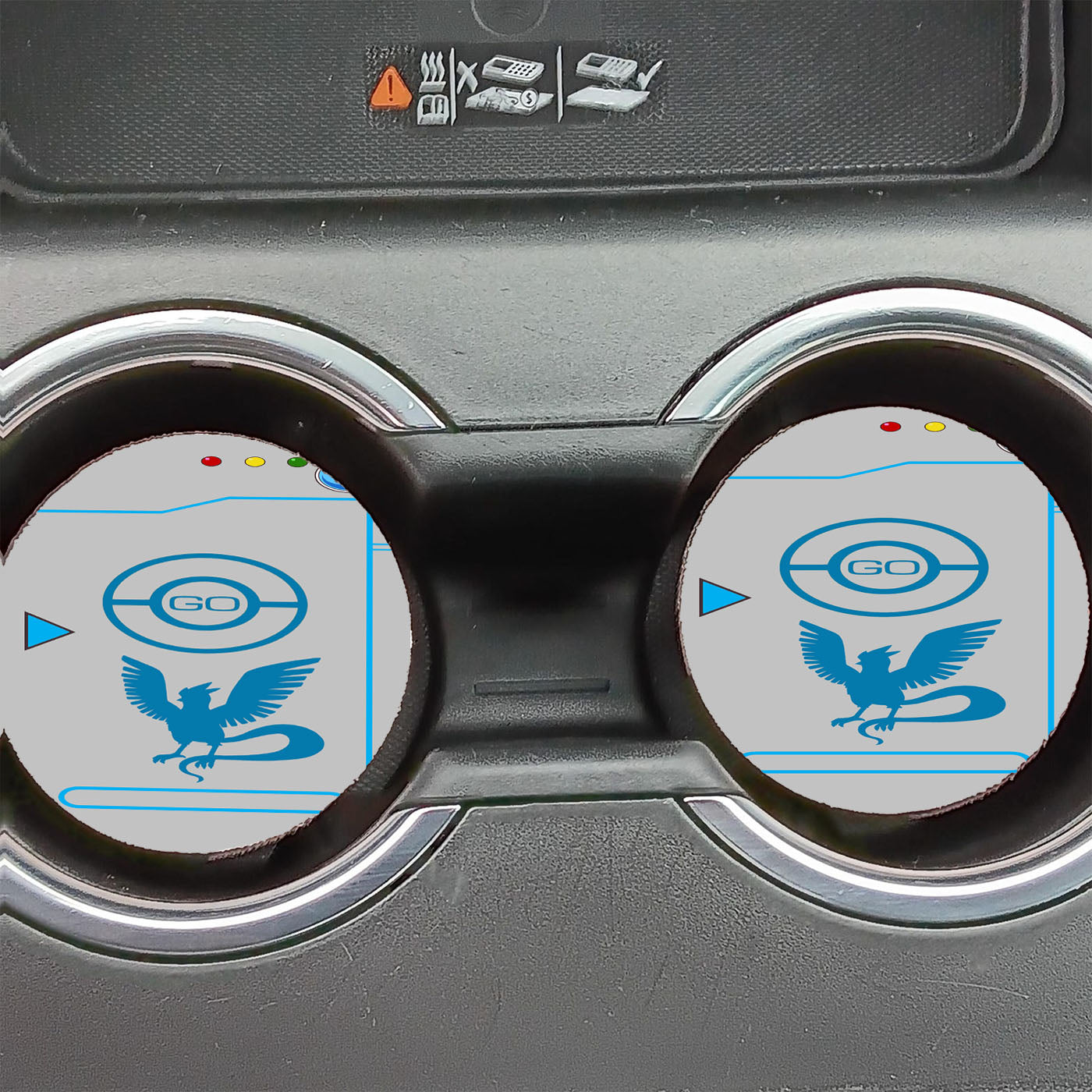 Pokedex Grey Team Mystic Car Coasters