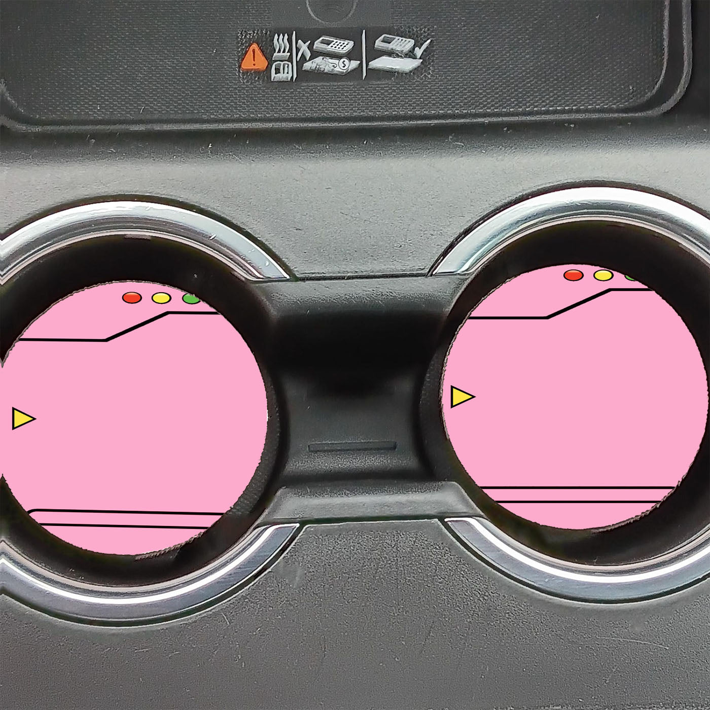 Pokedex Pink Car Coasters