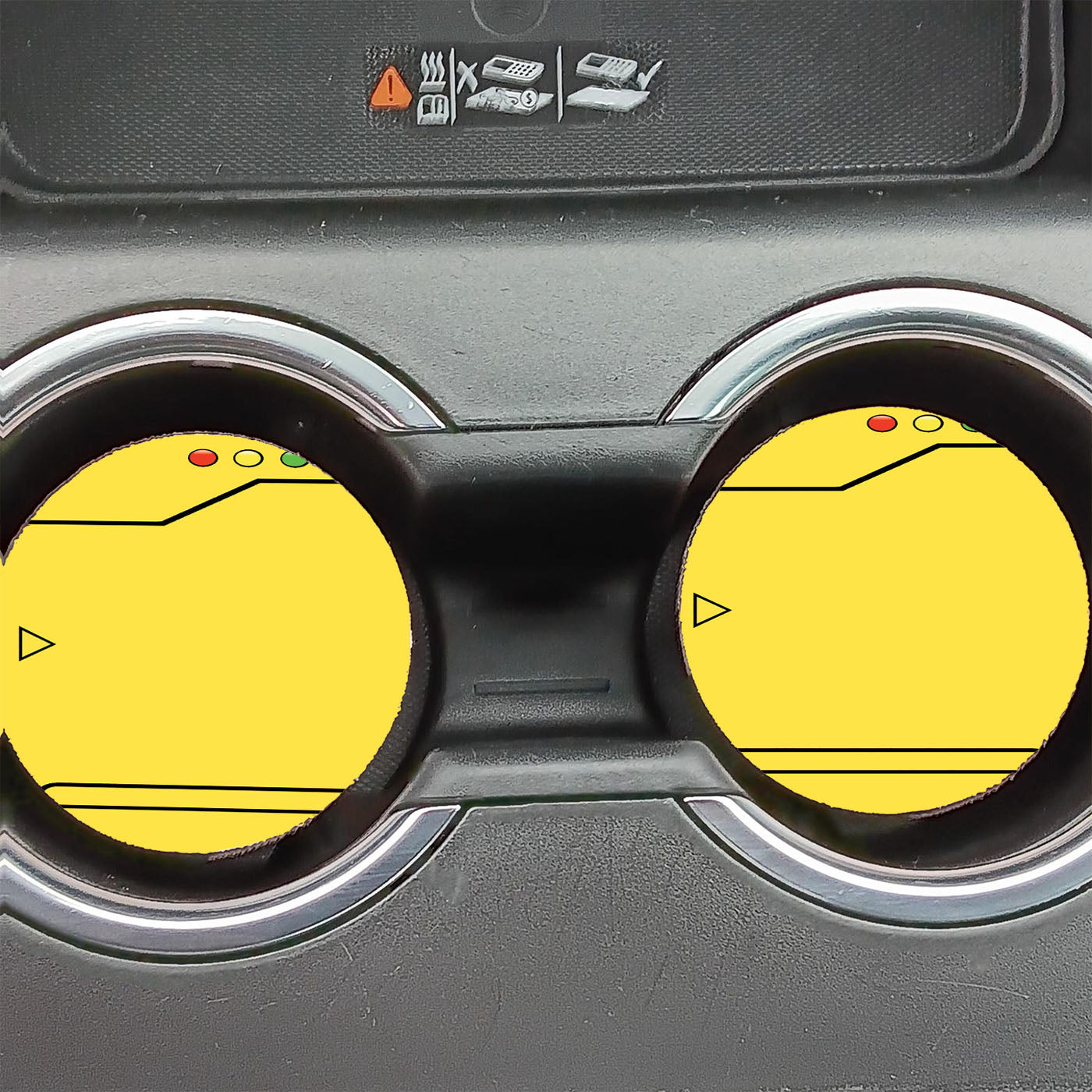 Pokedex Yellow Car Coasters