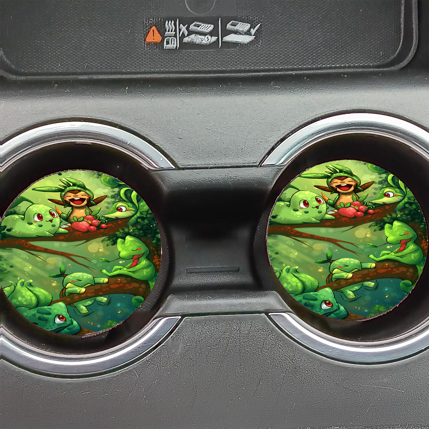 Pokemon All Grass Type Starters Car Coasters