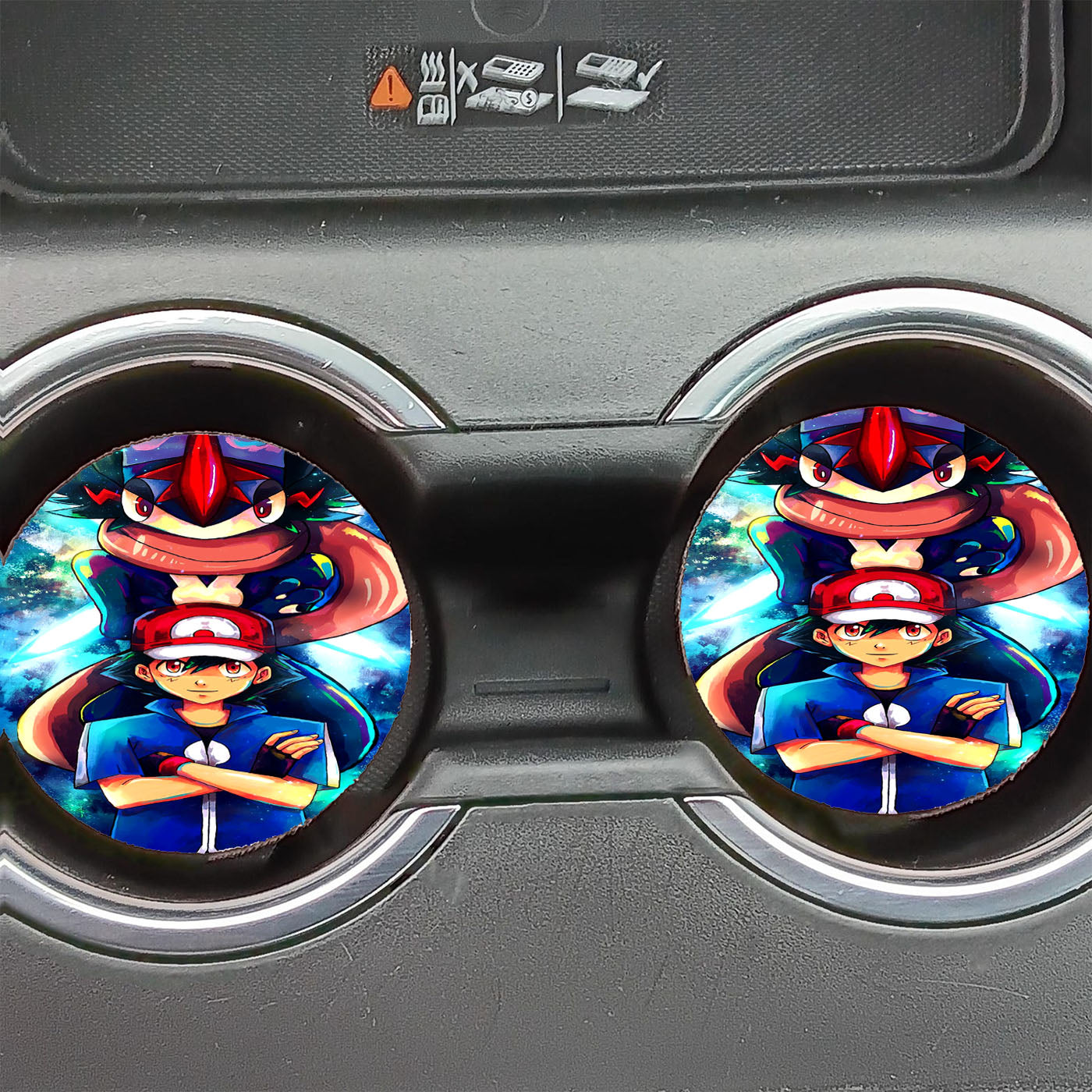 Pokemon And Ash Car Coasters