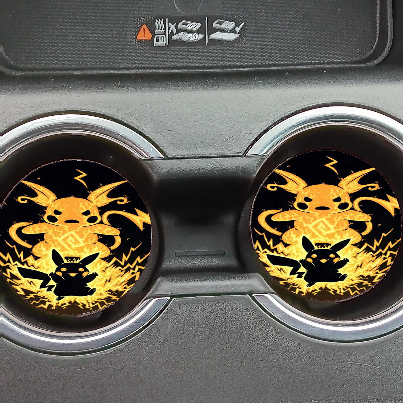 Pokemon Angry Pikachu Car Coasters