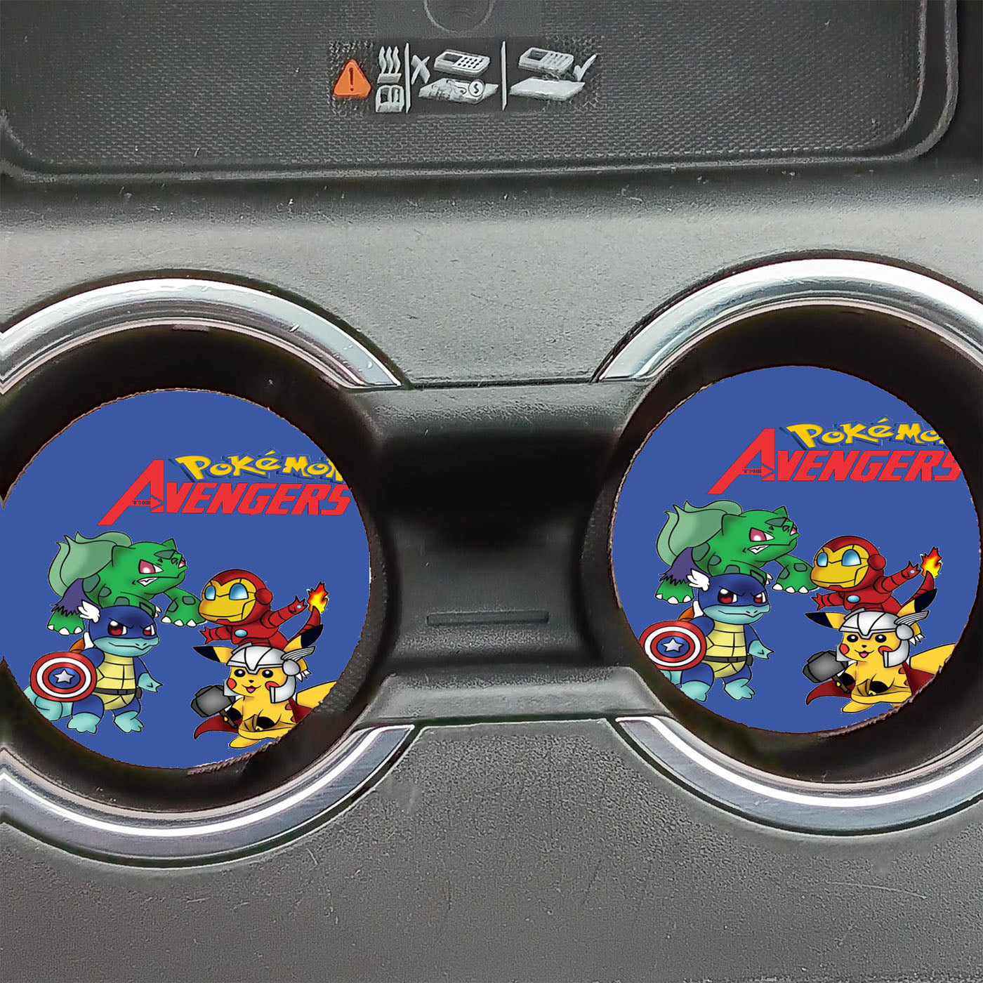 Pokemon Avengers Car Coasters