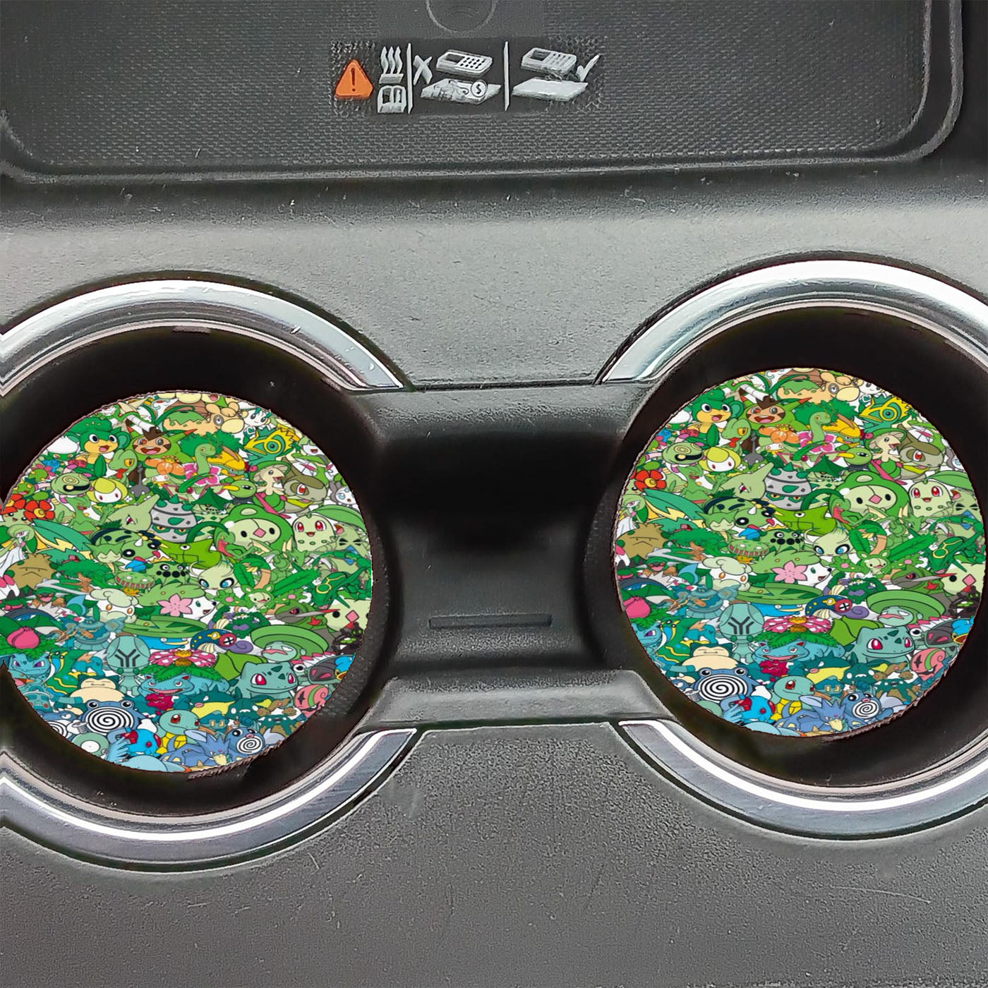 Pokemon Color Spectrum Green To Blue Car Coasters