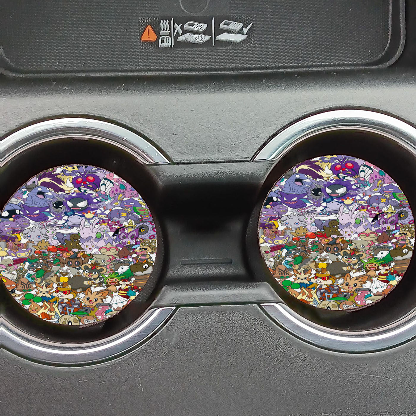 Pokemon Color Spectrum Purple To Brown Car Coasters