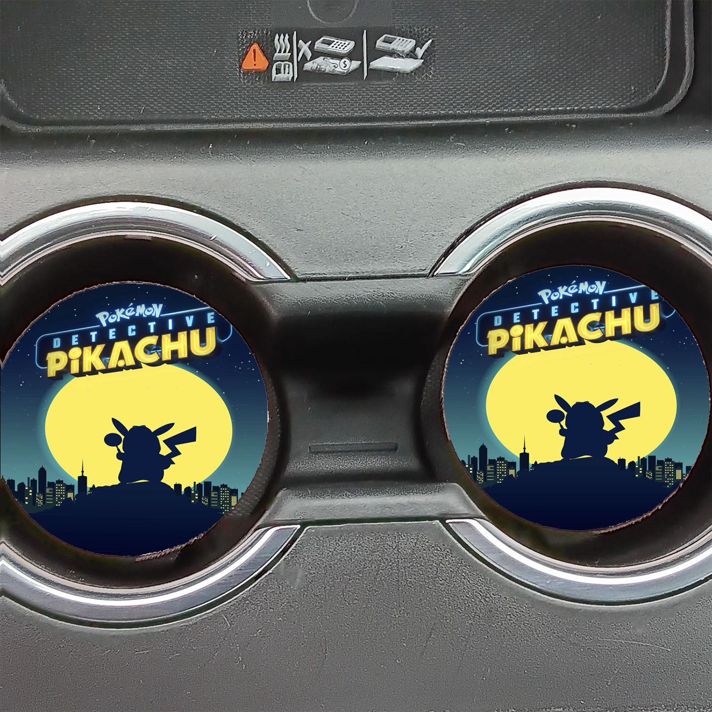 Pokemon Detective Pikachu Minimalist Car Coasters
