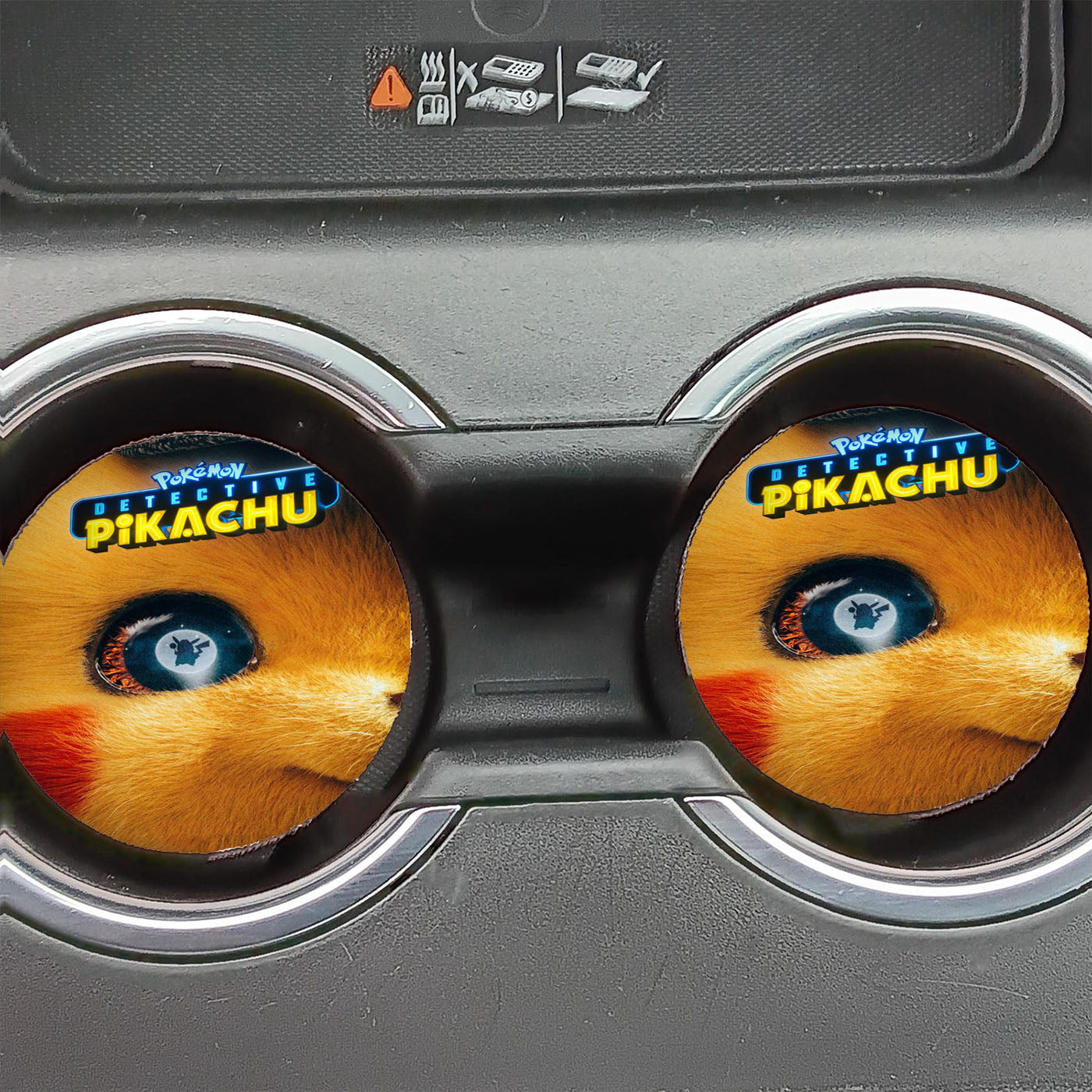 Pokemon Detective Pikachu Wallpaper Car Coasters