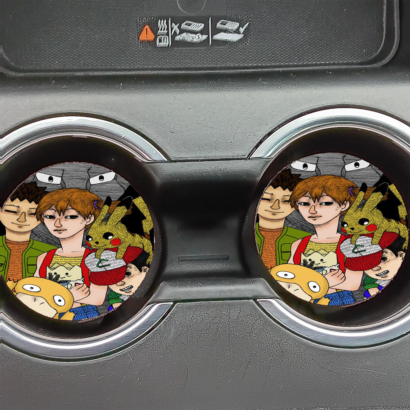 Pokemon Drawing Car Coasters
