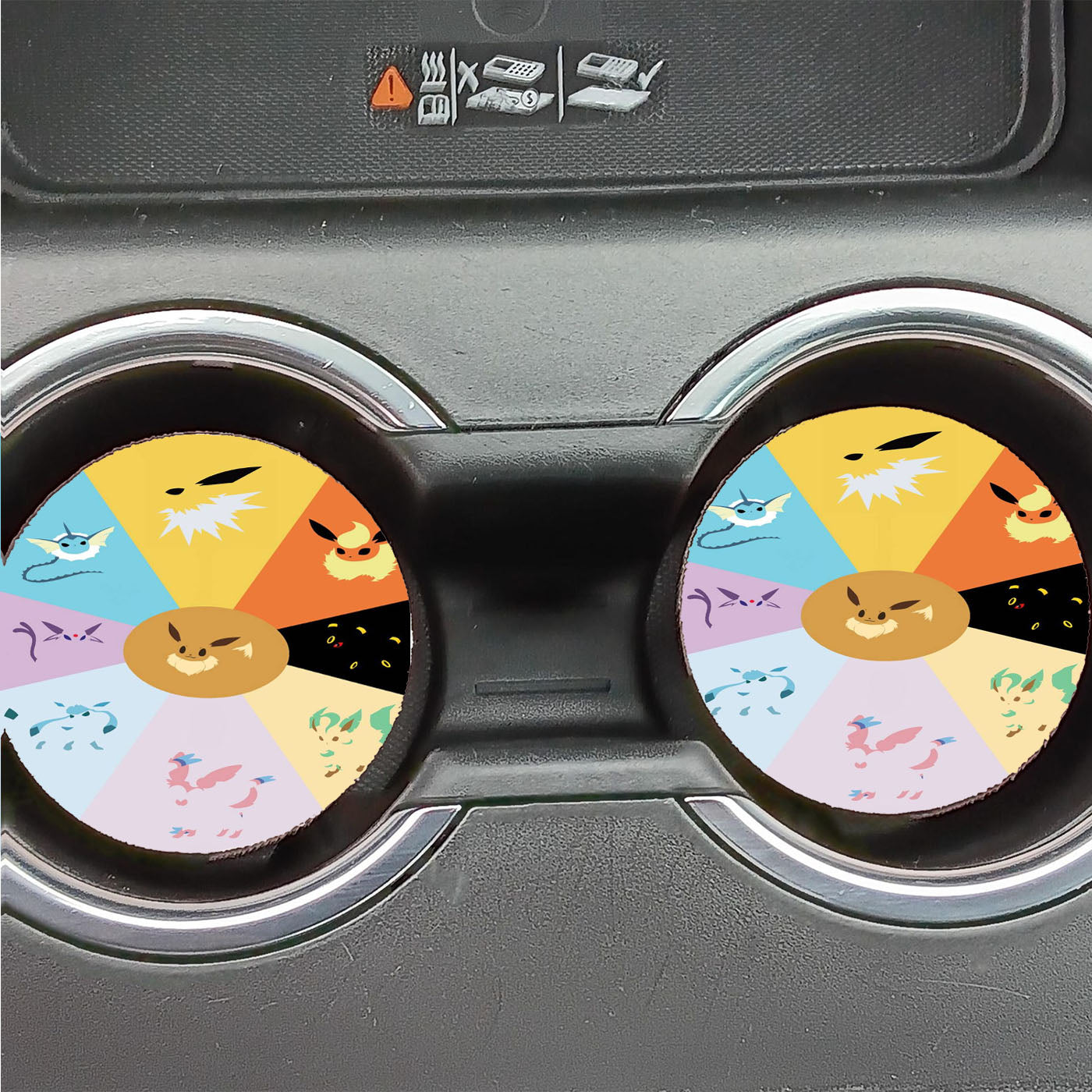 Pokemon Eevee Collage Evolutions Car Coasters