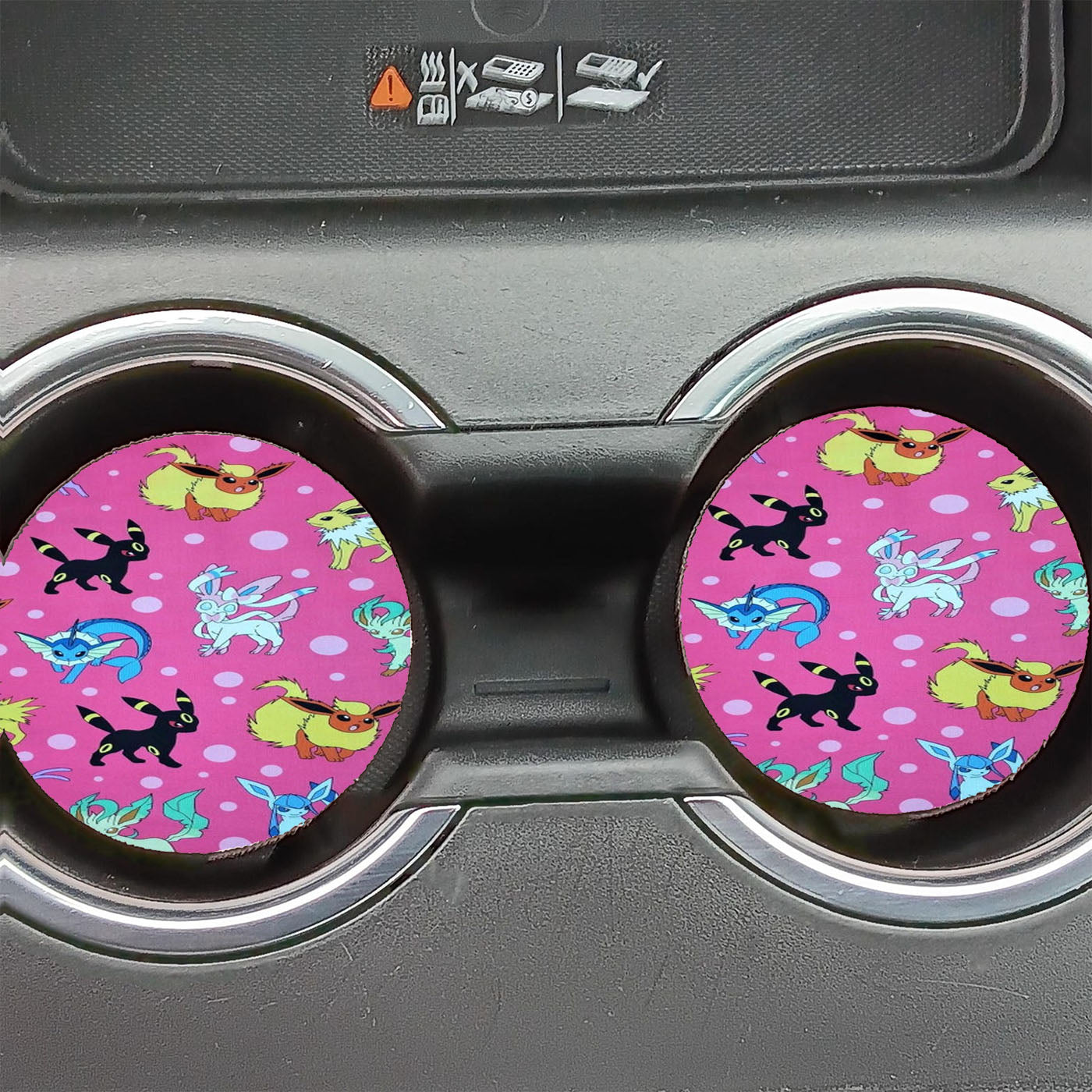 Pokemon Eeveelutions Pattern Car Coasters