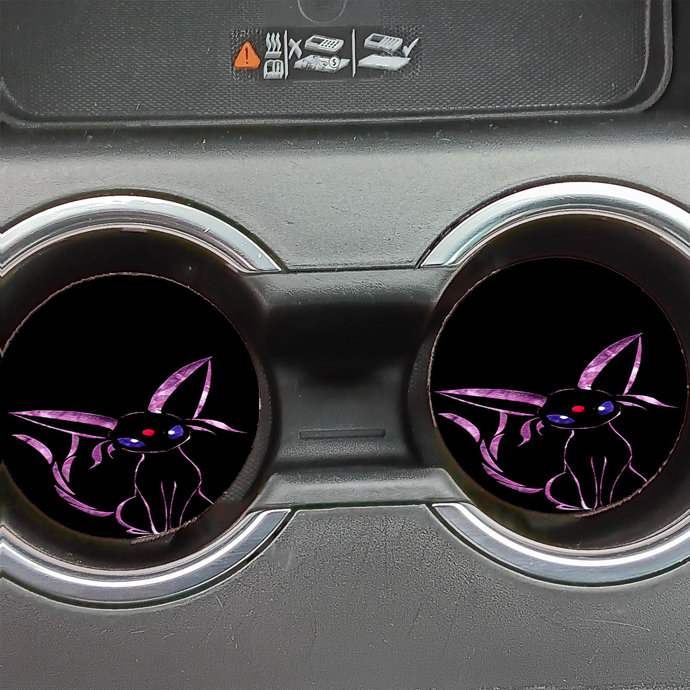 Pokemon Espeon Purple Siluet Car Coasters