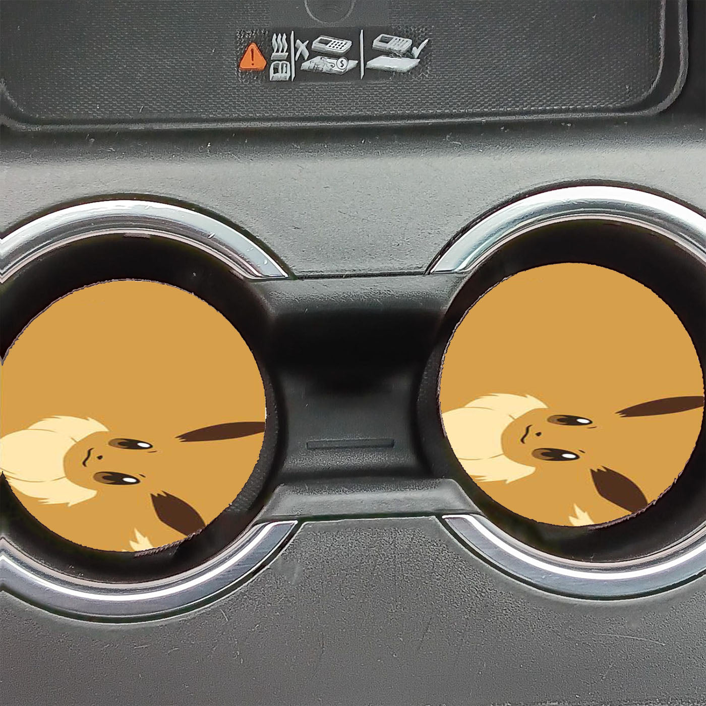 Pokemon Evee Face Car Coasters