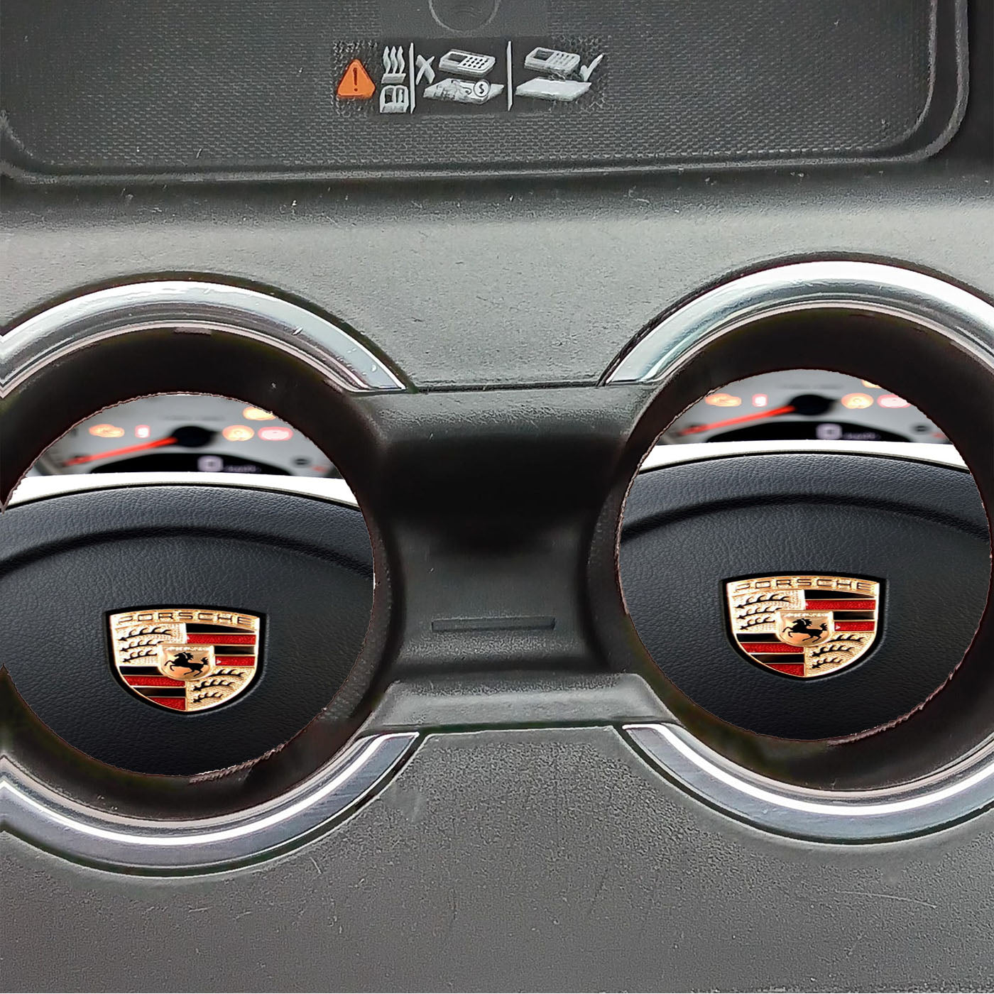 Porsche Emblem Water Drop Car Coasters