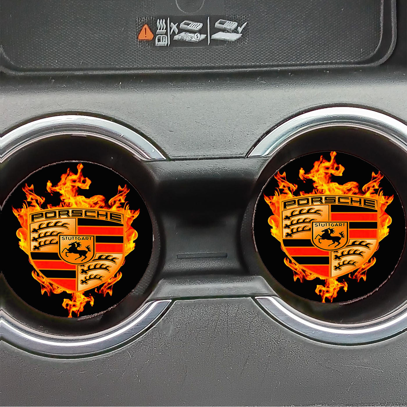 Porsche Logo Fiber Car Coasters