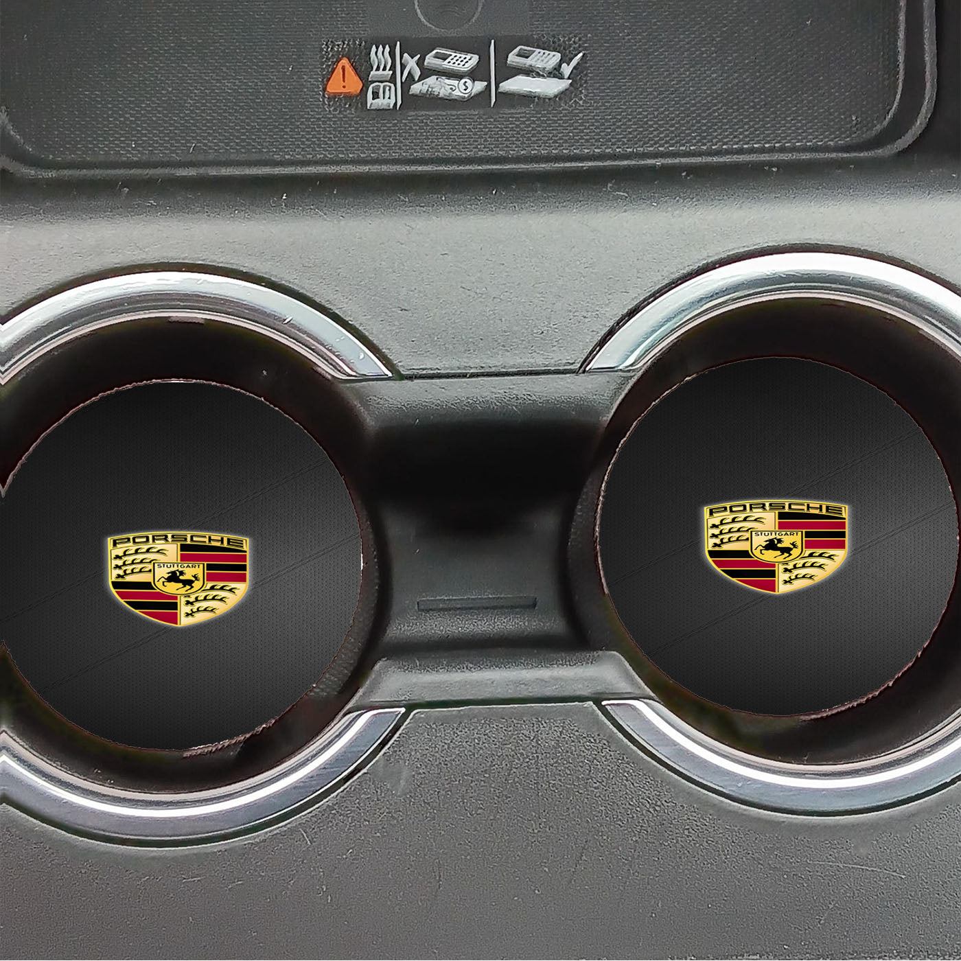 Porsche Logo Stripes Art Car Coasters