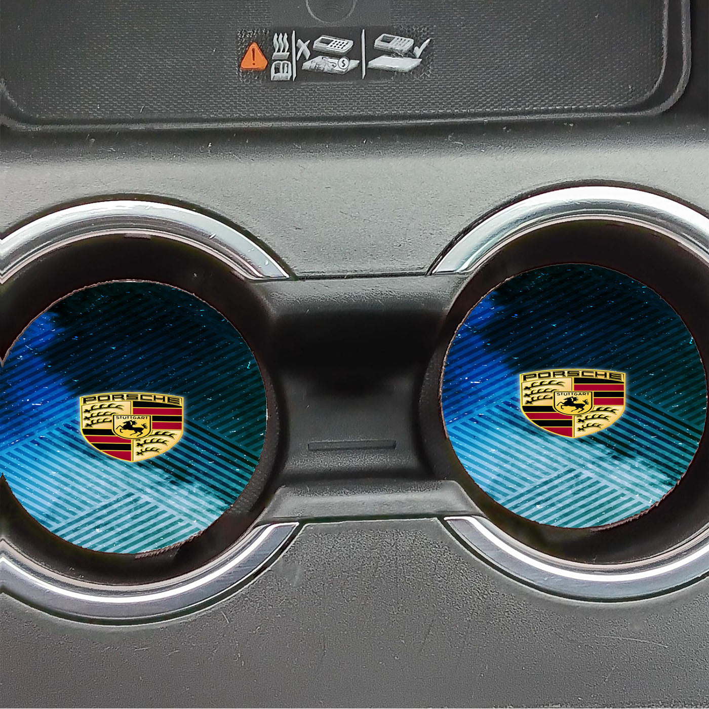 Porsche Red Design Car Coasters