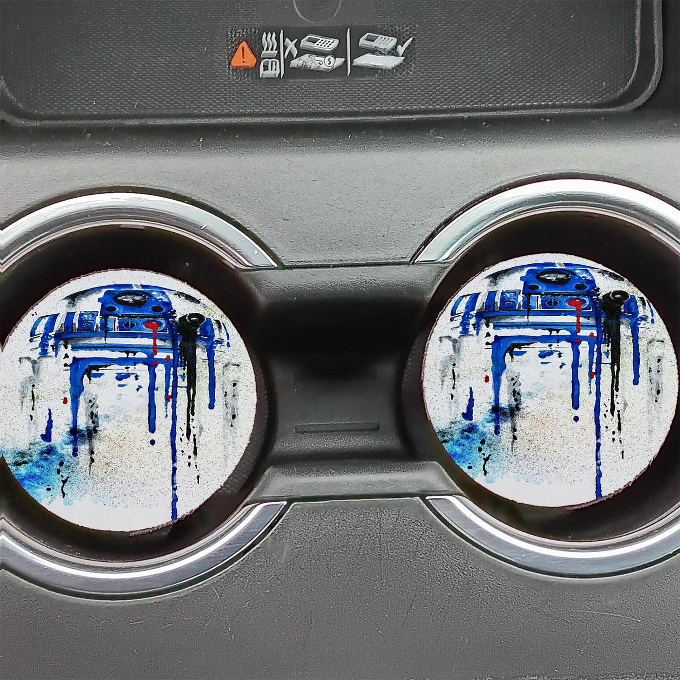 R2D2 Star Wars Paint Car Coasters