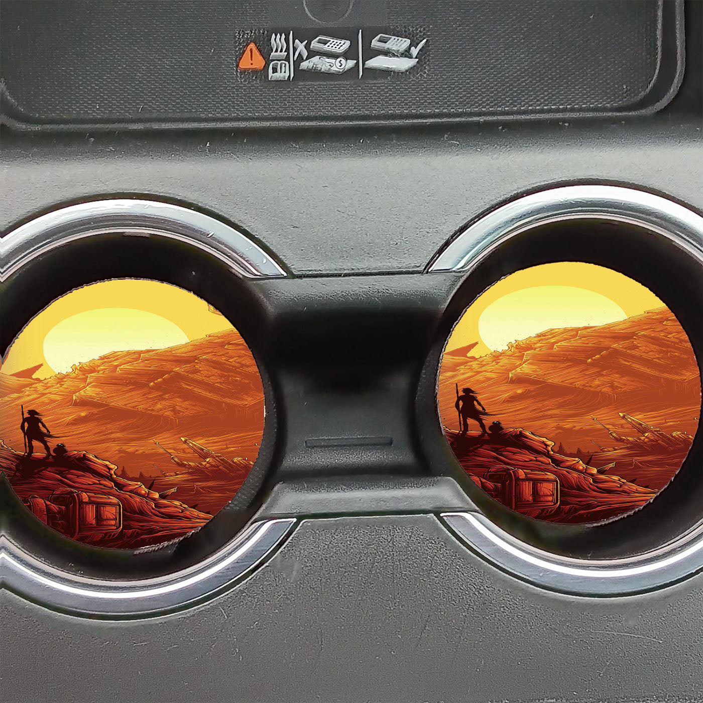 Rey and BB 8 Star Wars Car Coasters