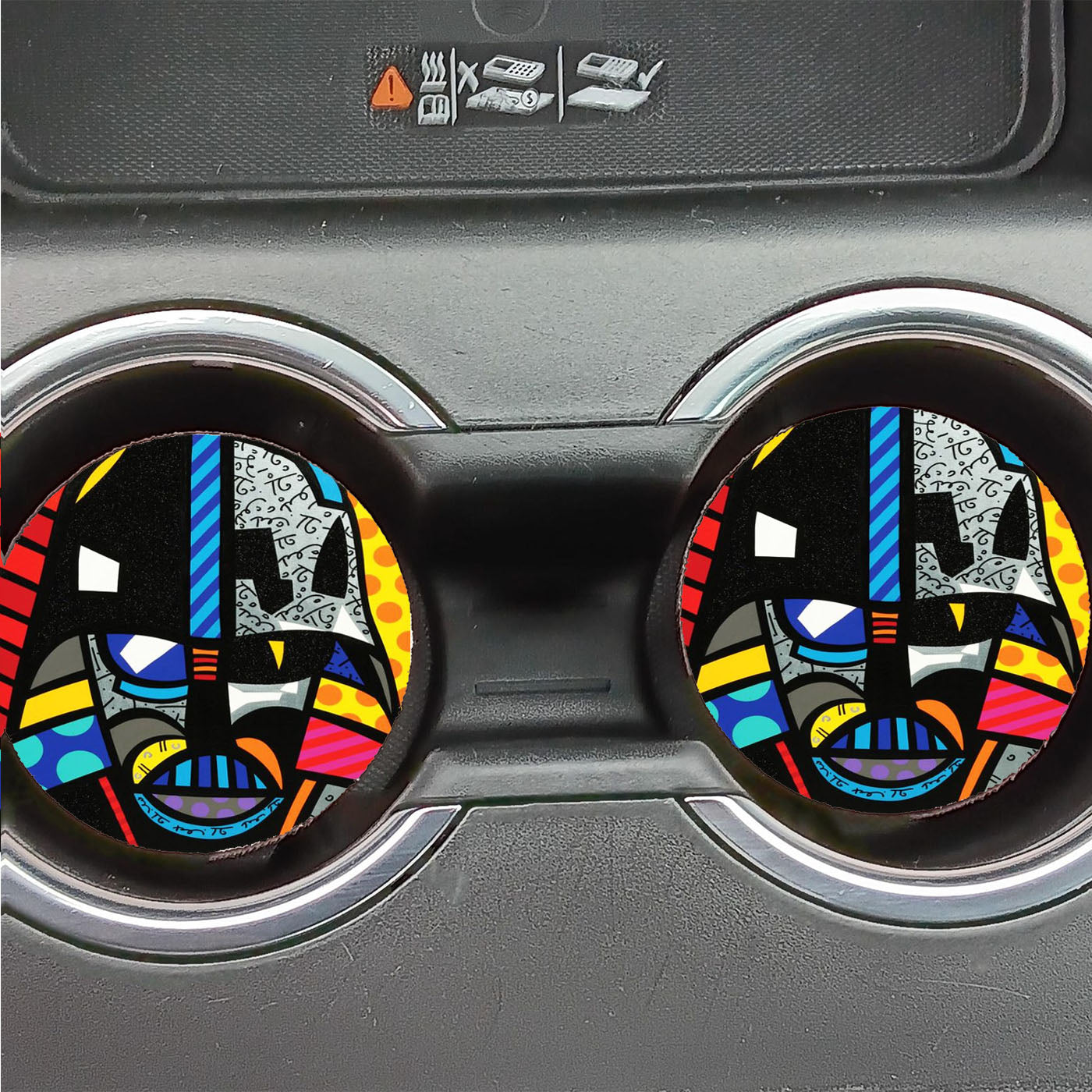 Romero Britto Darth Vader Star Wars Wallpaper Car Coasters