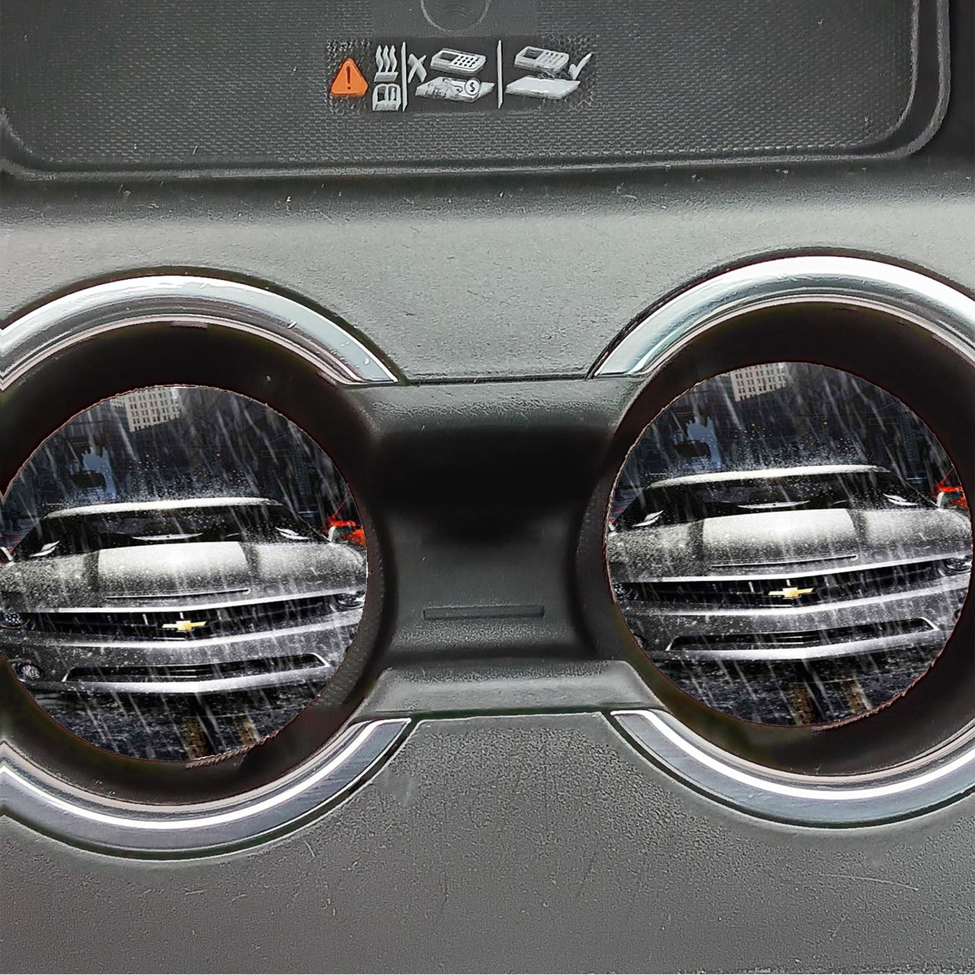 Silver Chevrolet Camaro Car Coasters