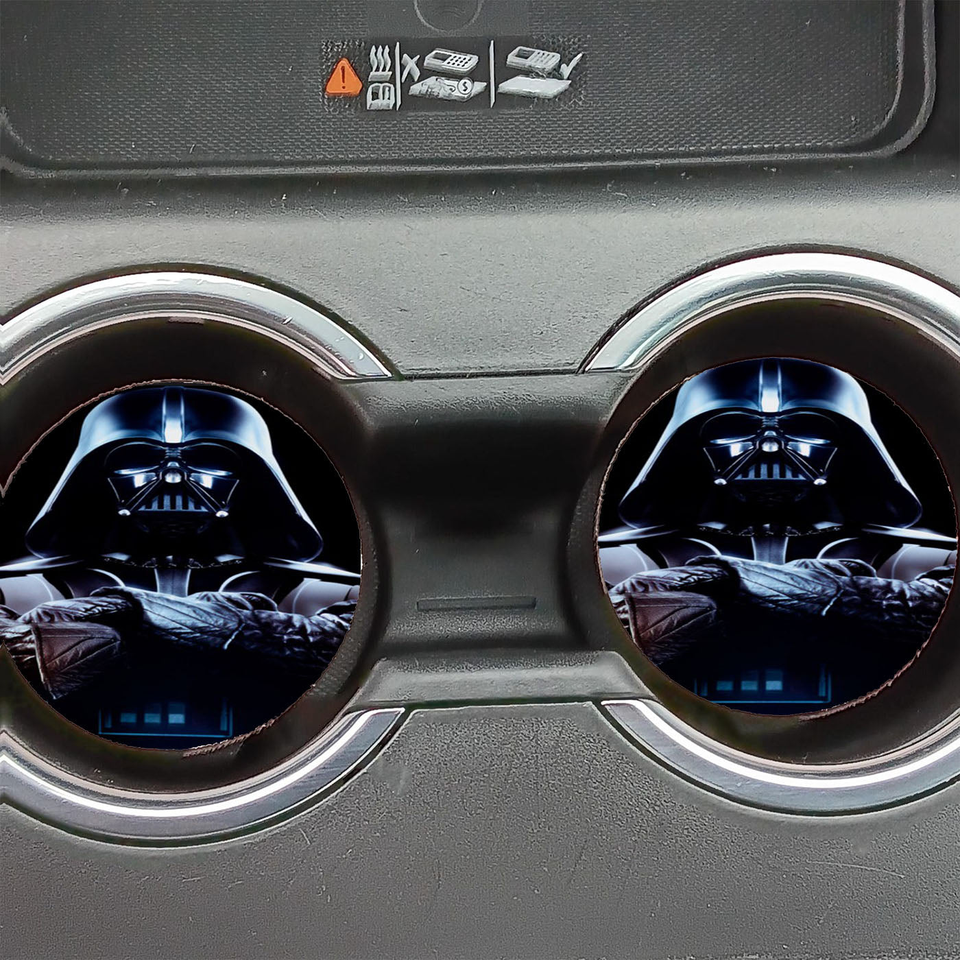 Star Wars Darth Vader Mask Typography Car Coasters