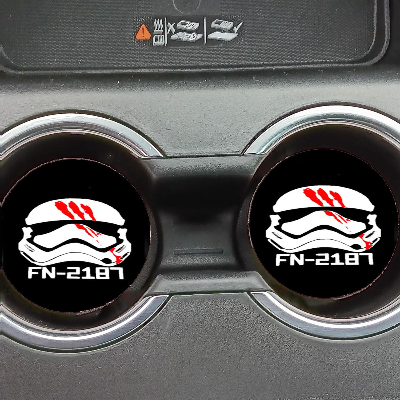 Star Wars Fn 2187 Movies Finn Storm Trooper Graphic Pink Car Coasters