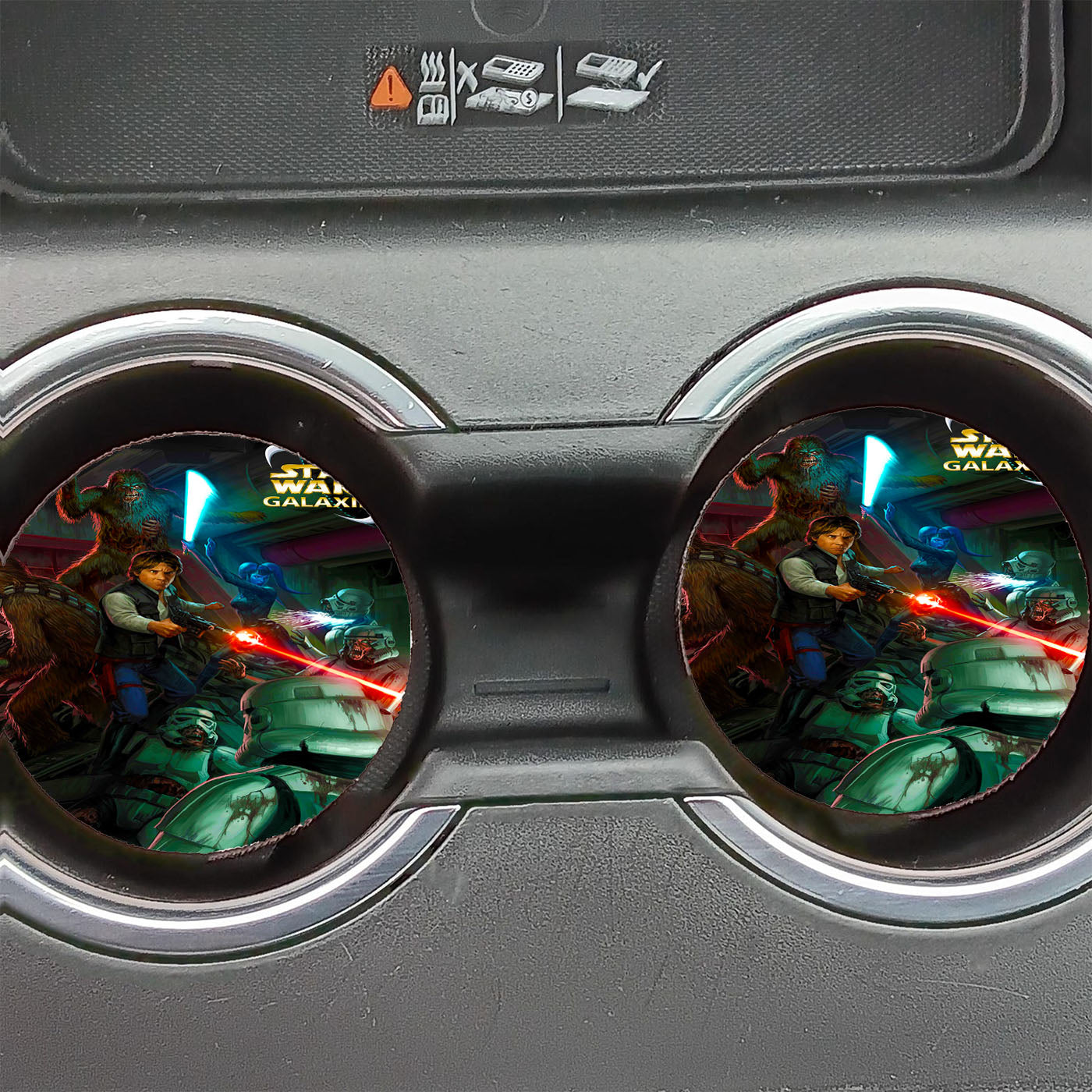 Star Wars Galaxy Black Car Coasters