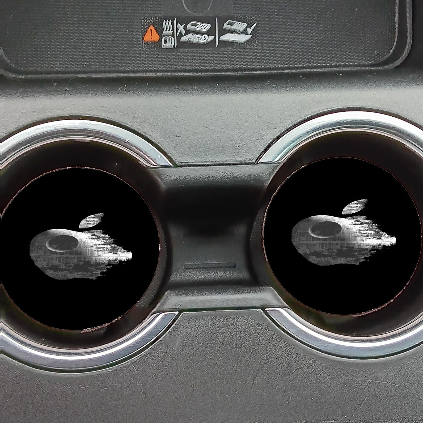 Star Wars Inspired Death Star Apple Car Coasters