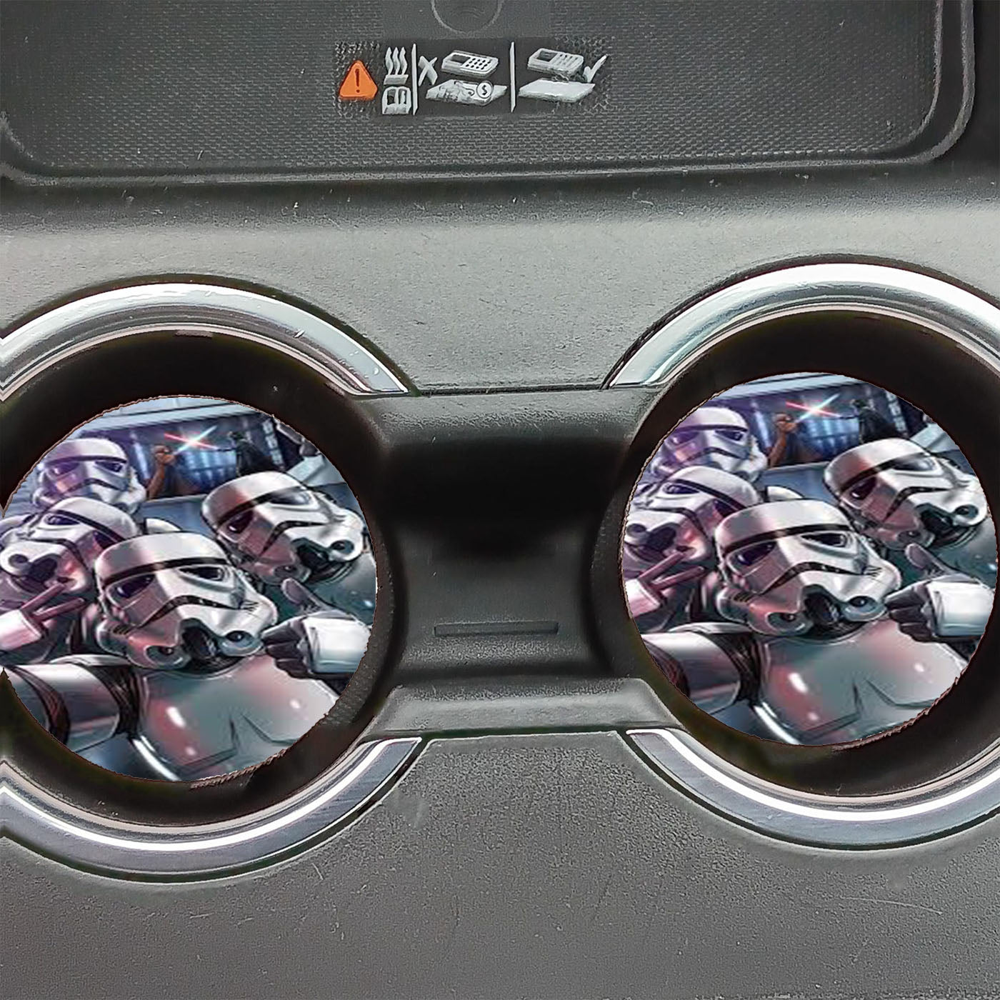 Star Wars Stormtrooper Sticker Car Coasters