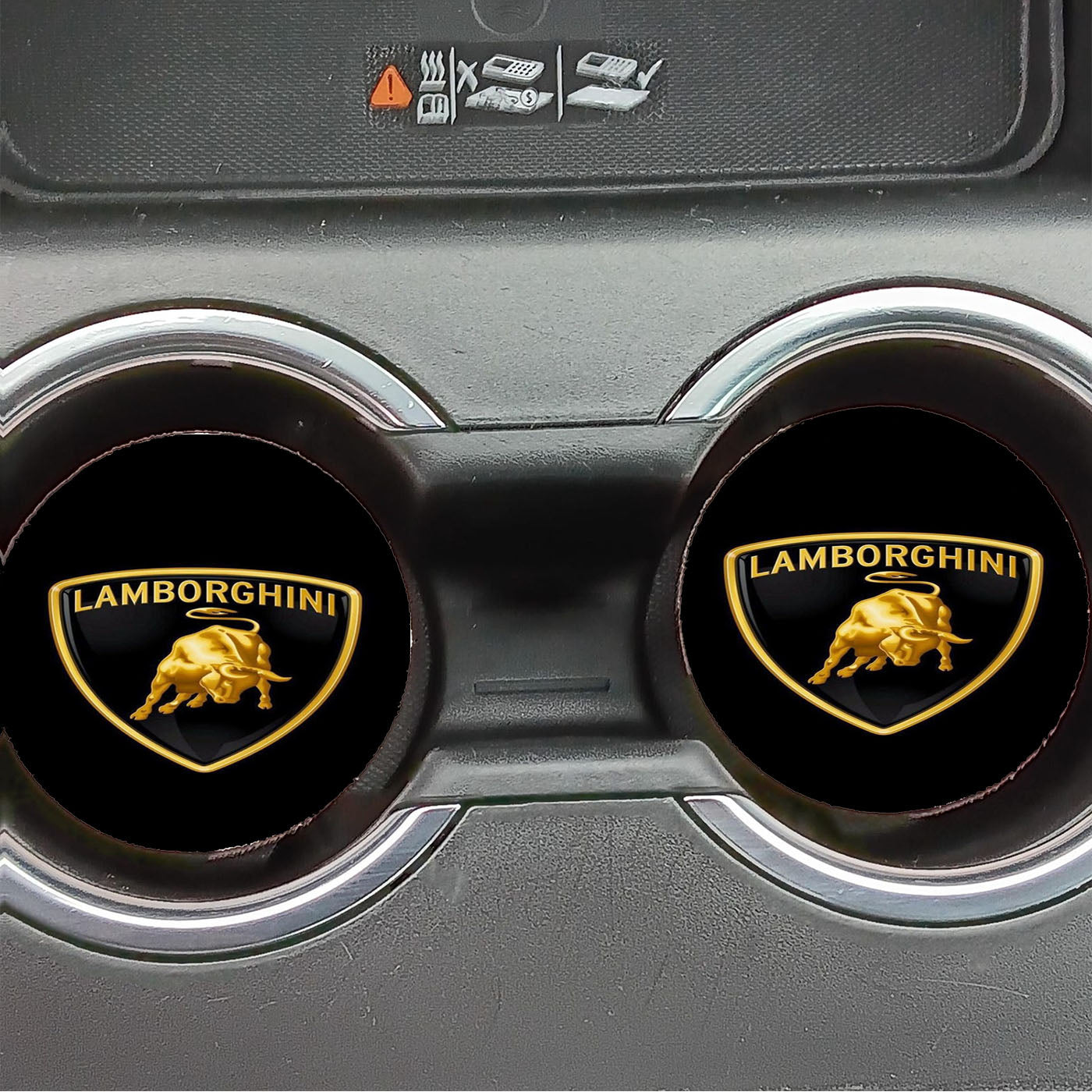 Stylish Black Bull Symbol Car Luxury Lamborghini Car Coasters