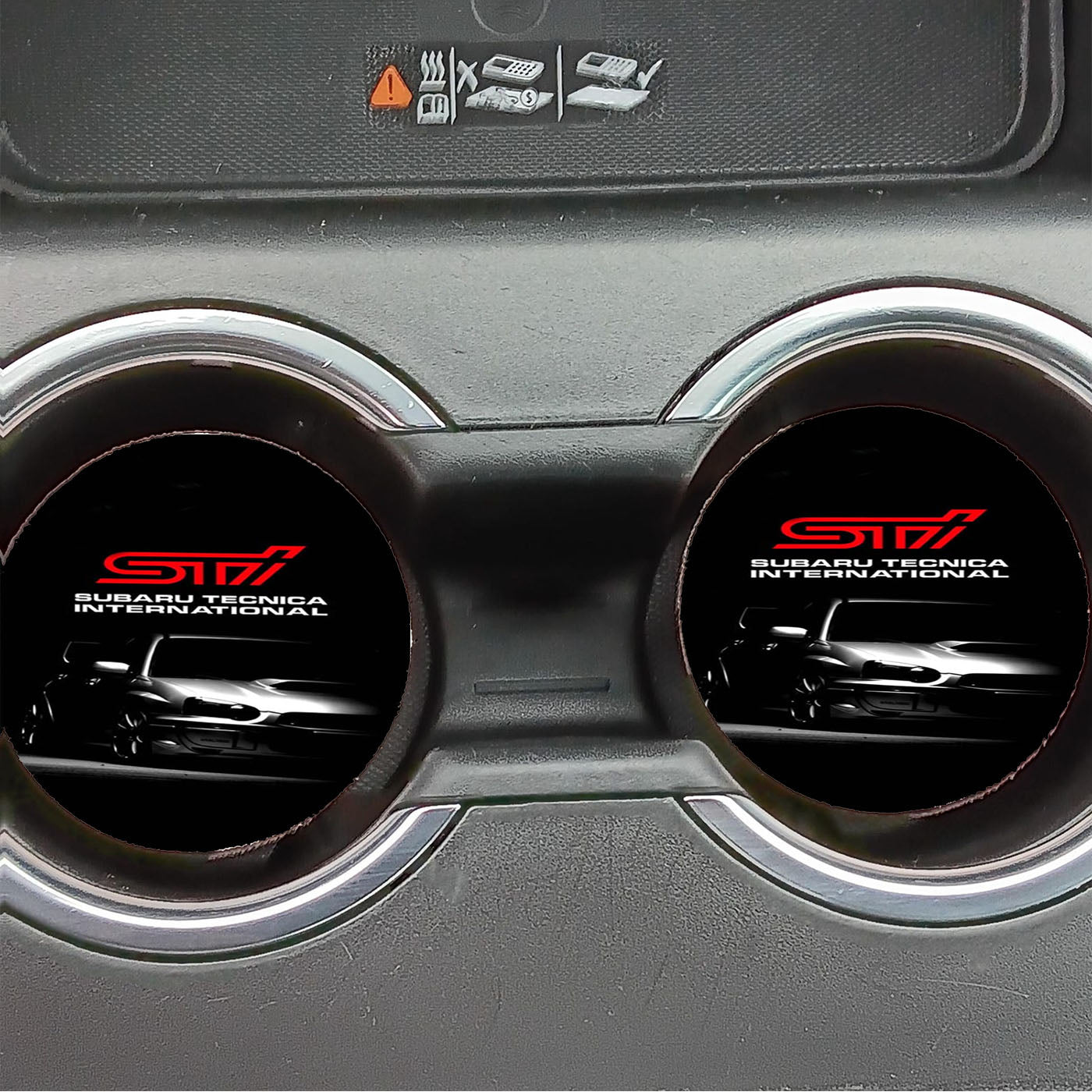 Subaru Sti Black Tile Sport Car Car Coasters