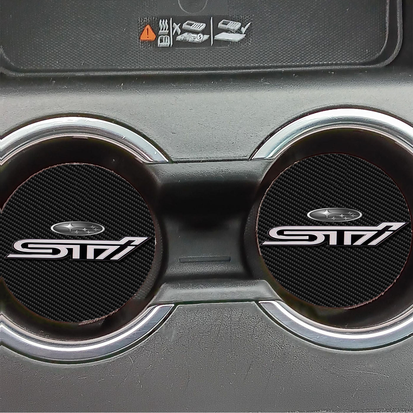 Subaru Sti Red Logo Car Coasters