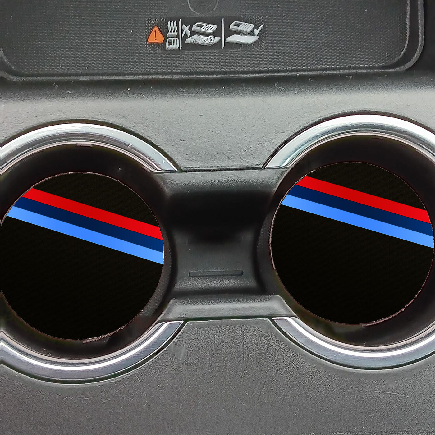 Three Color Line Bmw Car Coasters