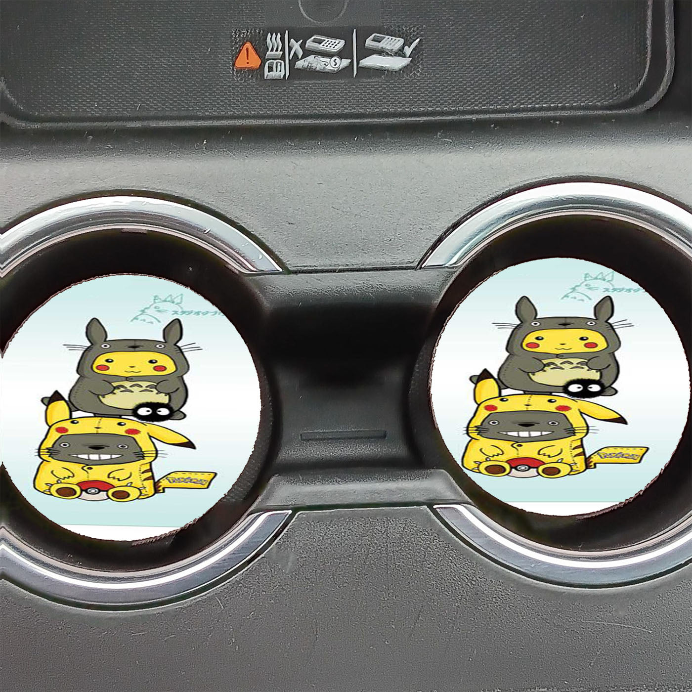Totoro Pikachu Car Coasters