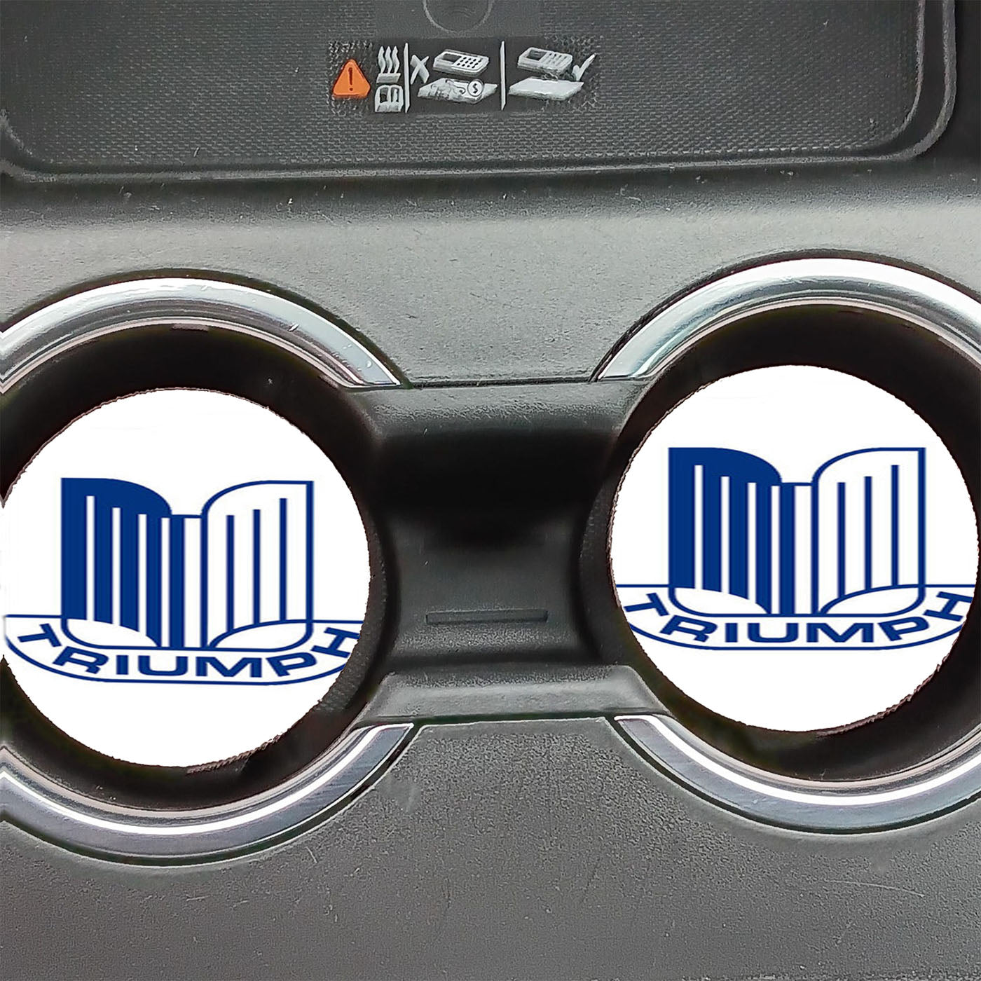 Triumph Logo Dark Grey Car Coasters